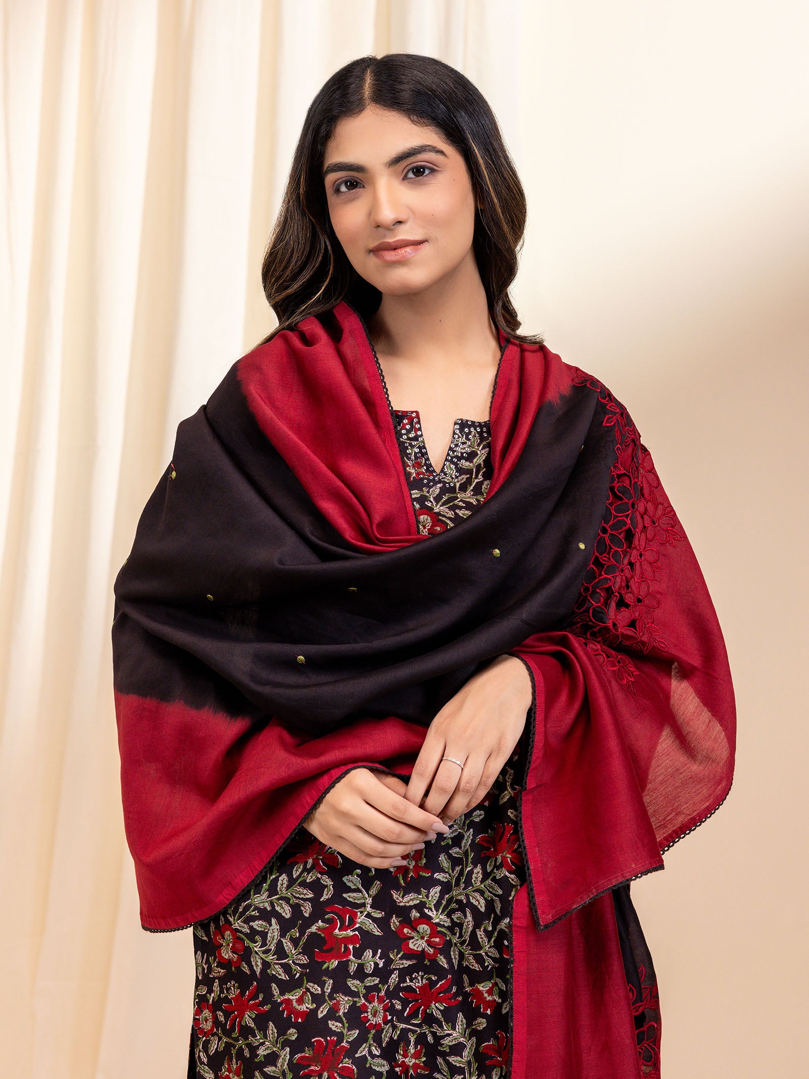 Black Beauty Chanderi Dupatta