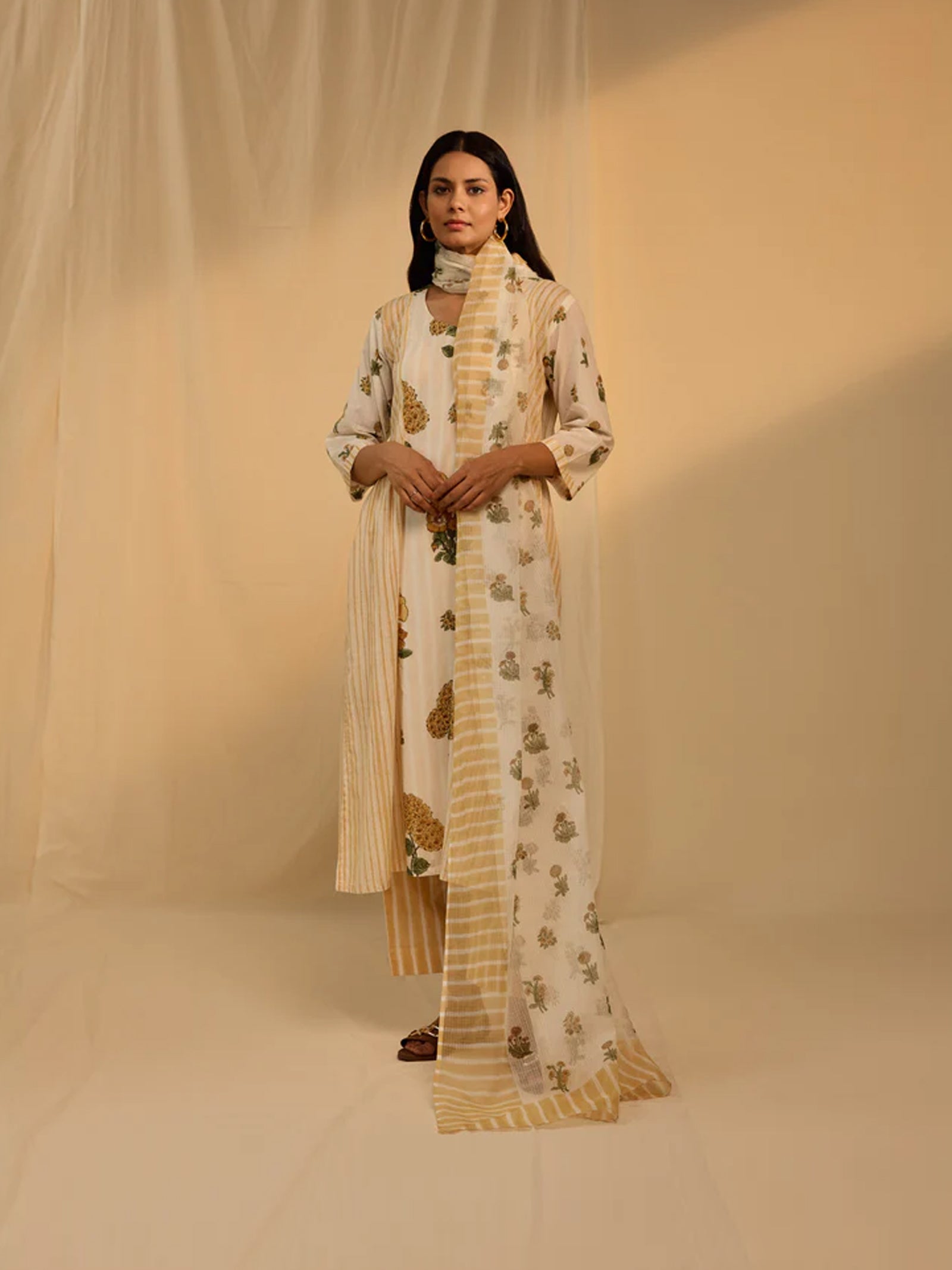 Blazing Yellow Kota Dupatta