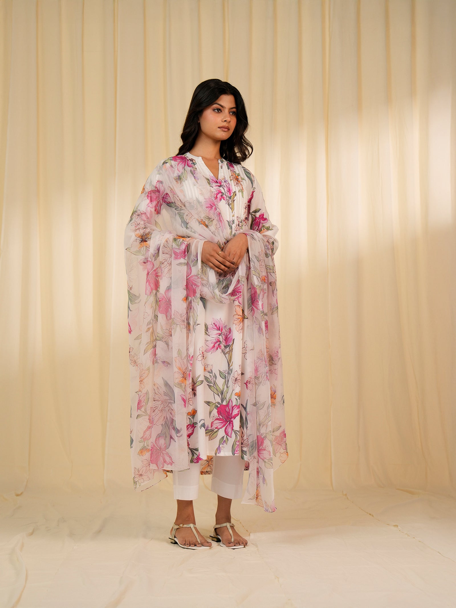 Bloom Meadow Chiffon Dupatta