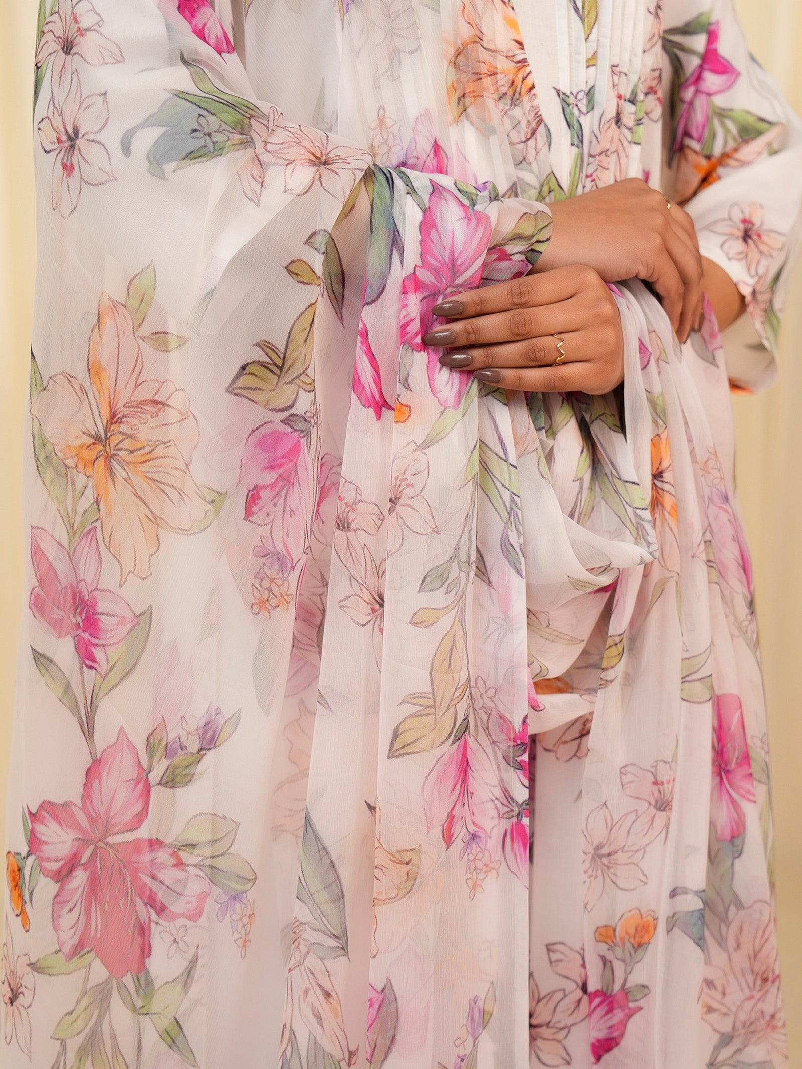 Bloom Meadow Chiffon Dupatta