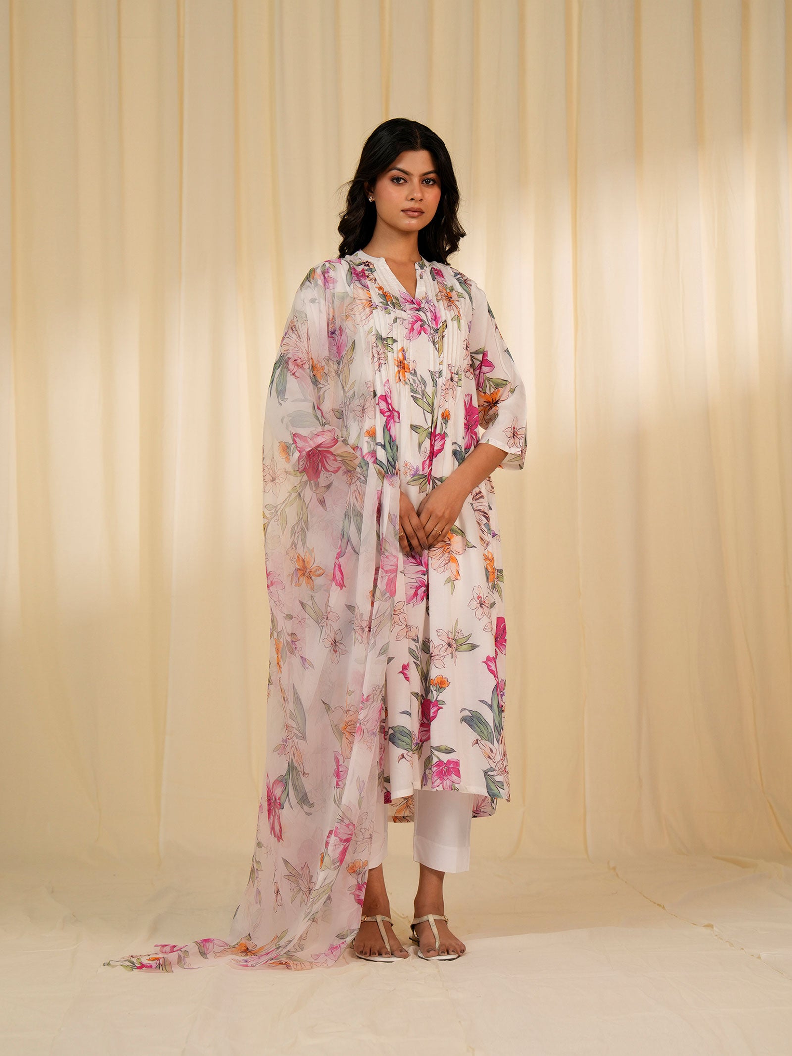 Bloom Meadow Viscose Kurta