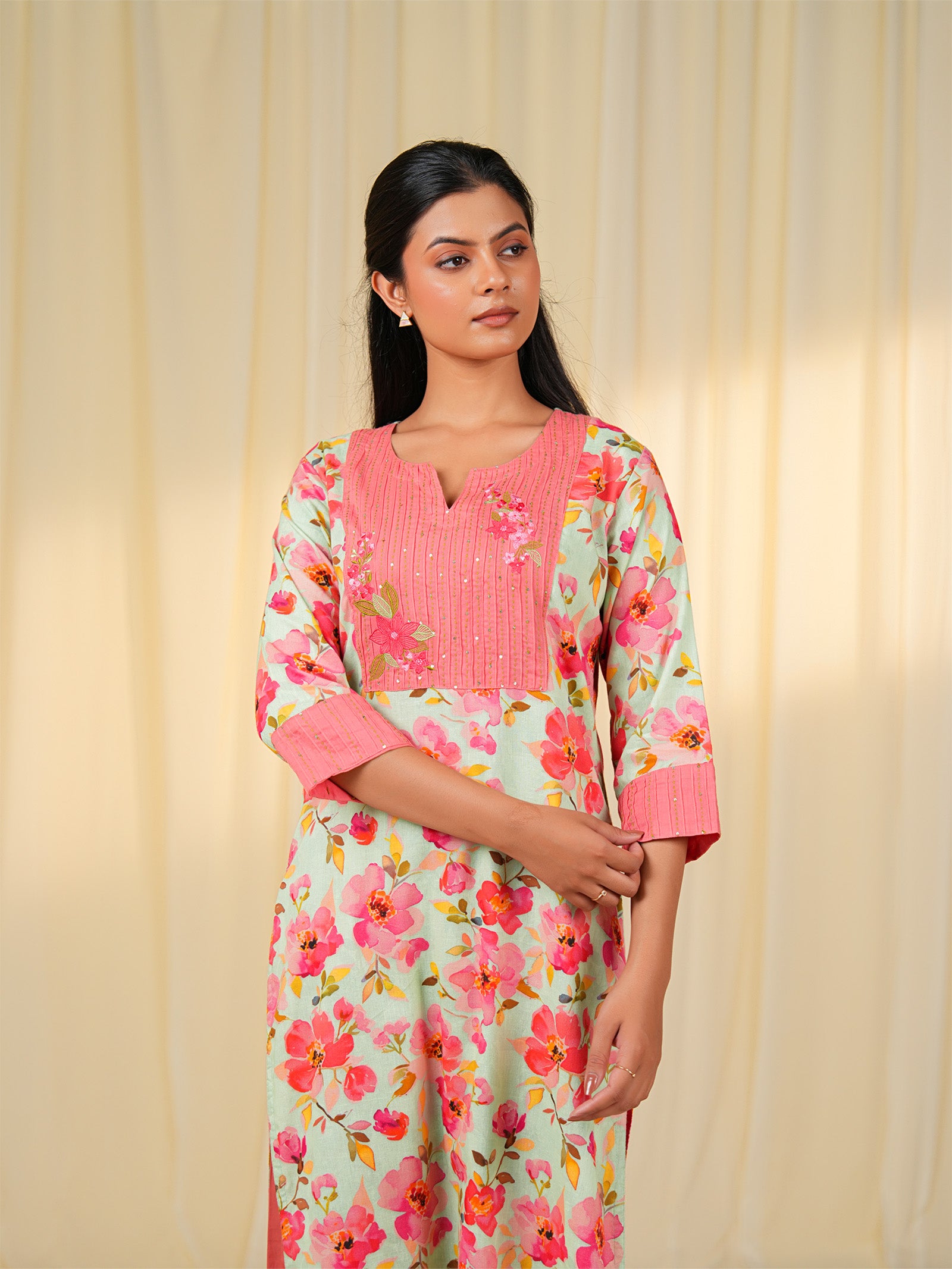 Blossom Mist Cotton Kurta