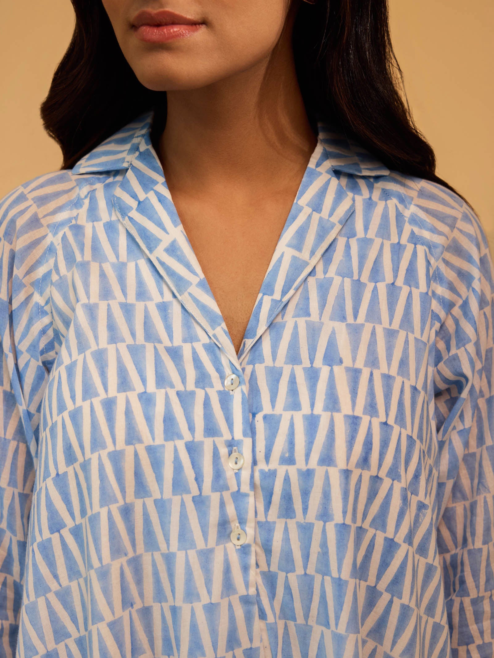 Blue Trinity Voile Kurta