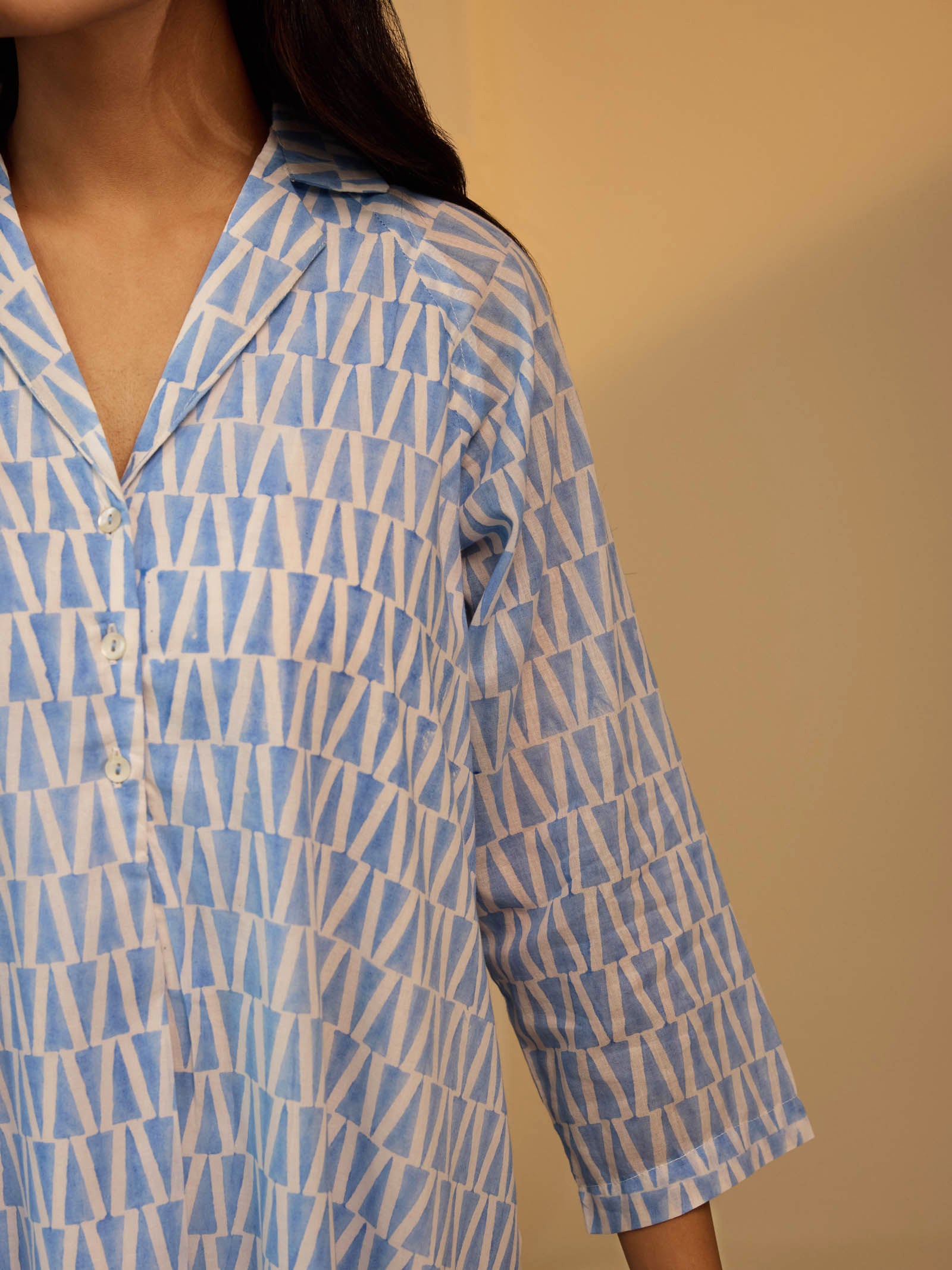 Blue Trinity Voile Kurta