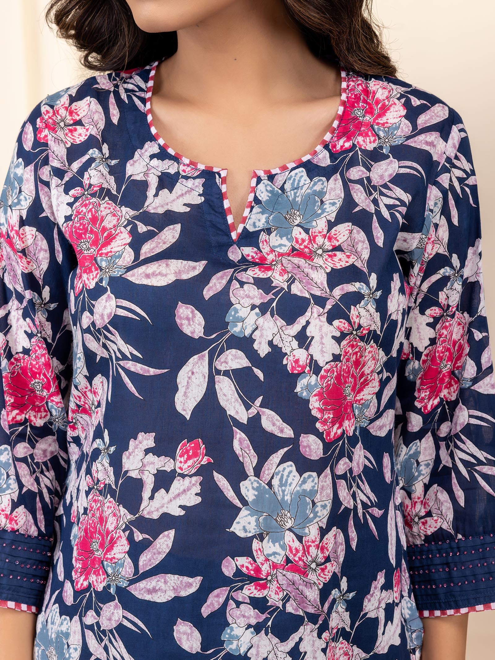 Blue Botanica Voile Kurta