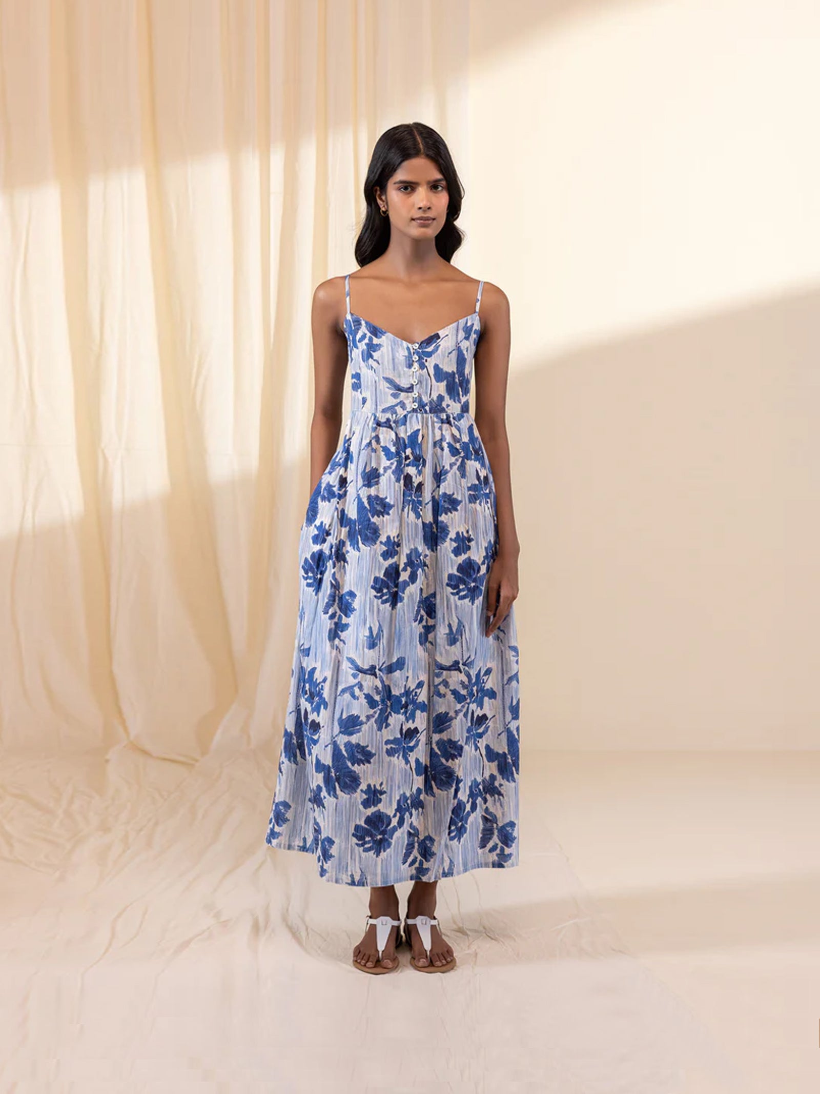 Blue Threads Cotton Dress