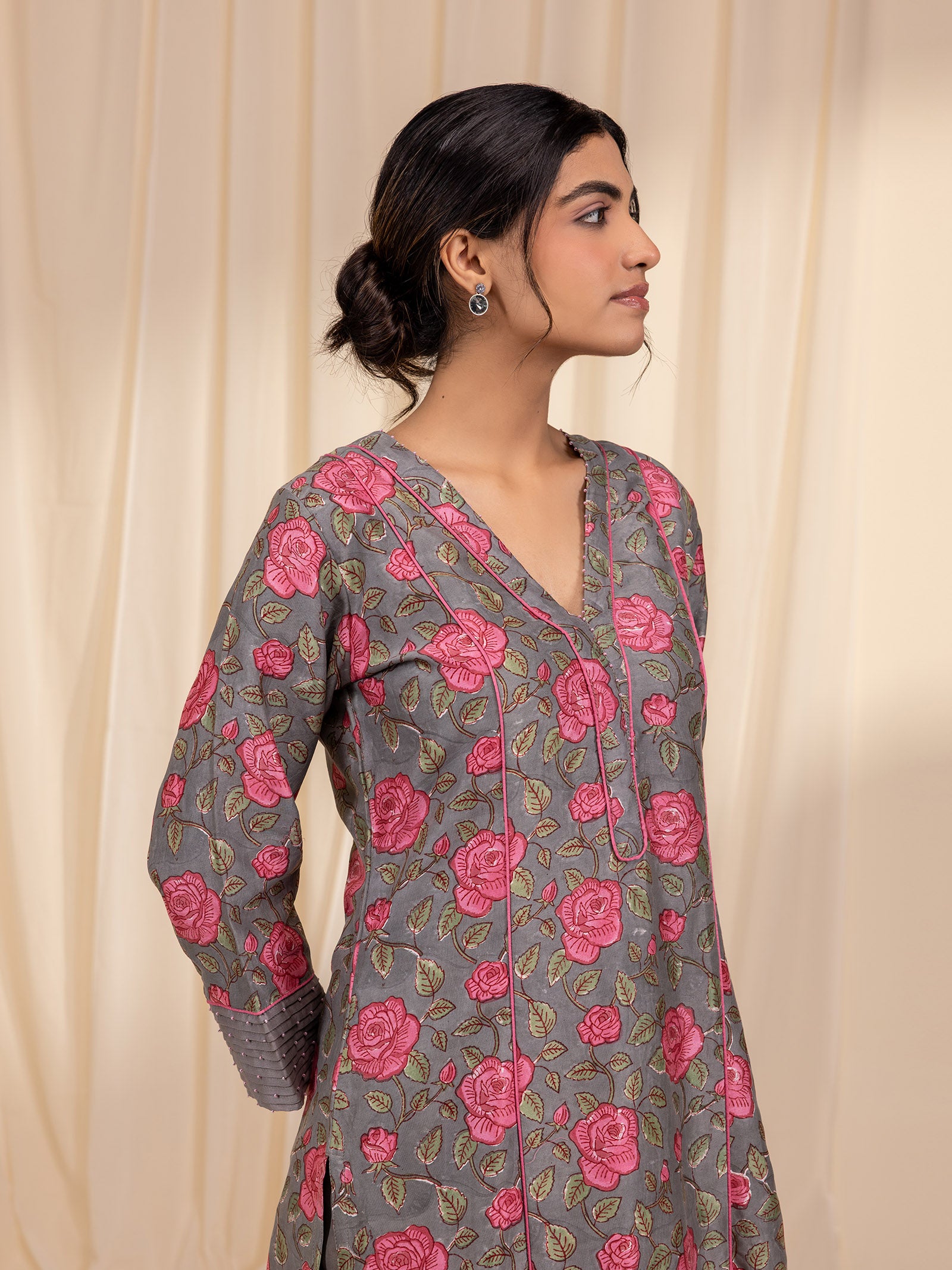Blush Over Stone Chanderi Kurta