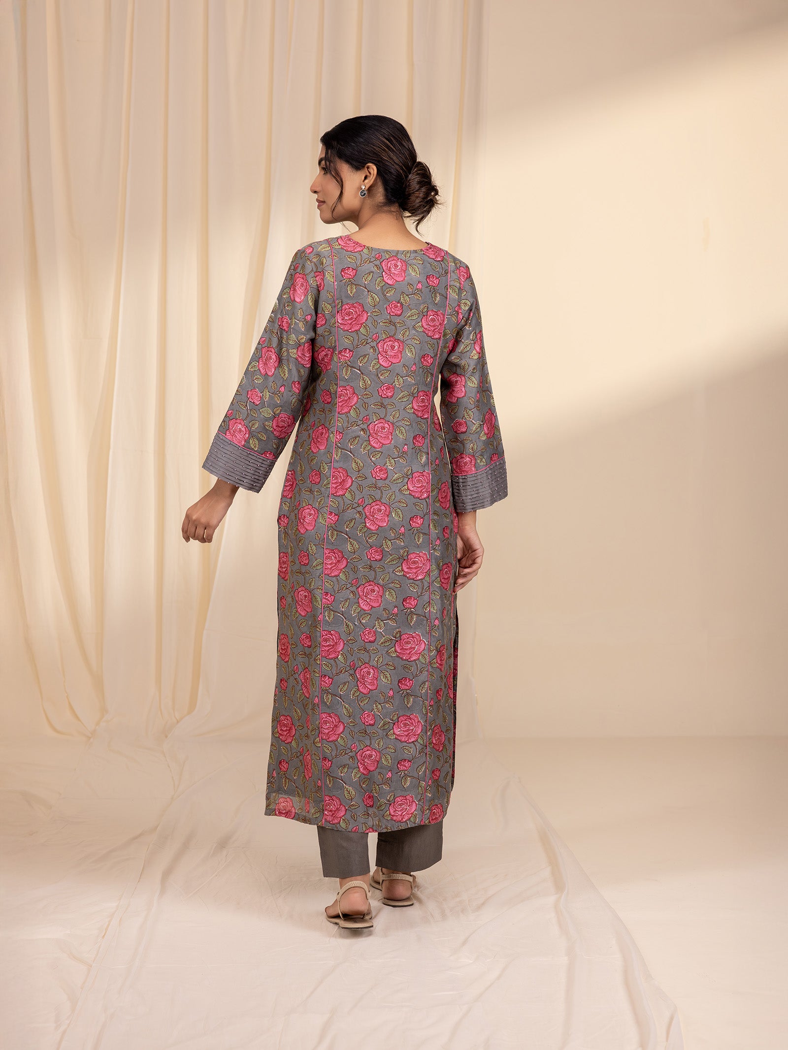 Blush Over Stone Chanderi Kurta