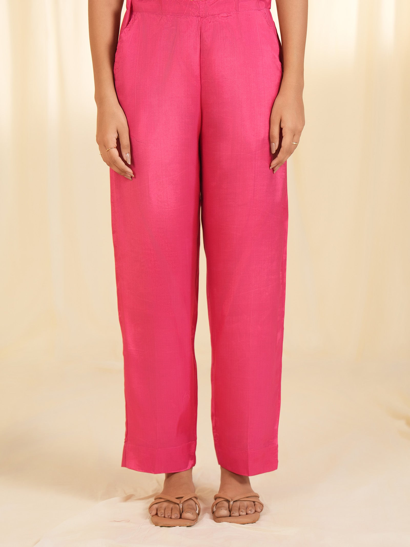 Blushwood Bamboo Silk Straight Pants
