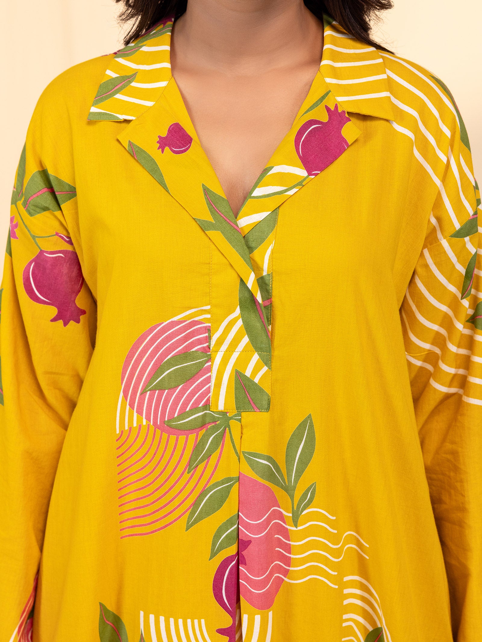 Boho Mustard Cotton Kurta