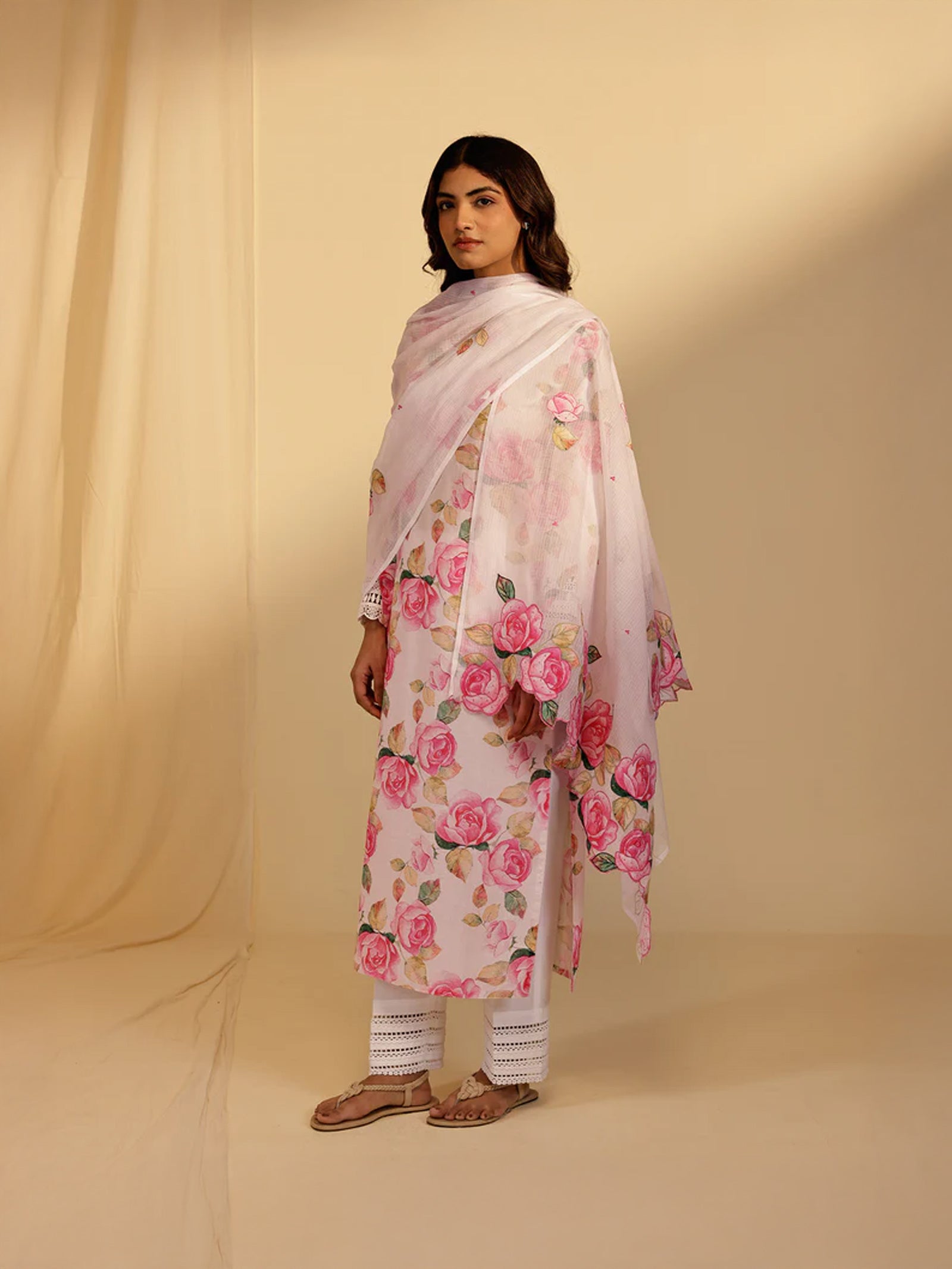 Bold And Beautiful Kota Dupatta - (Pink)