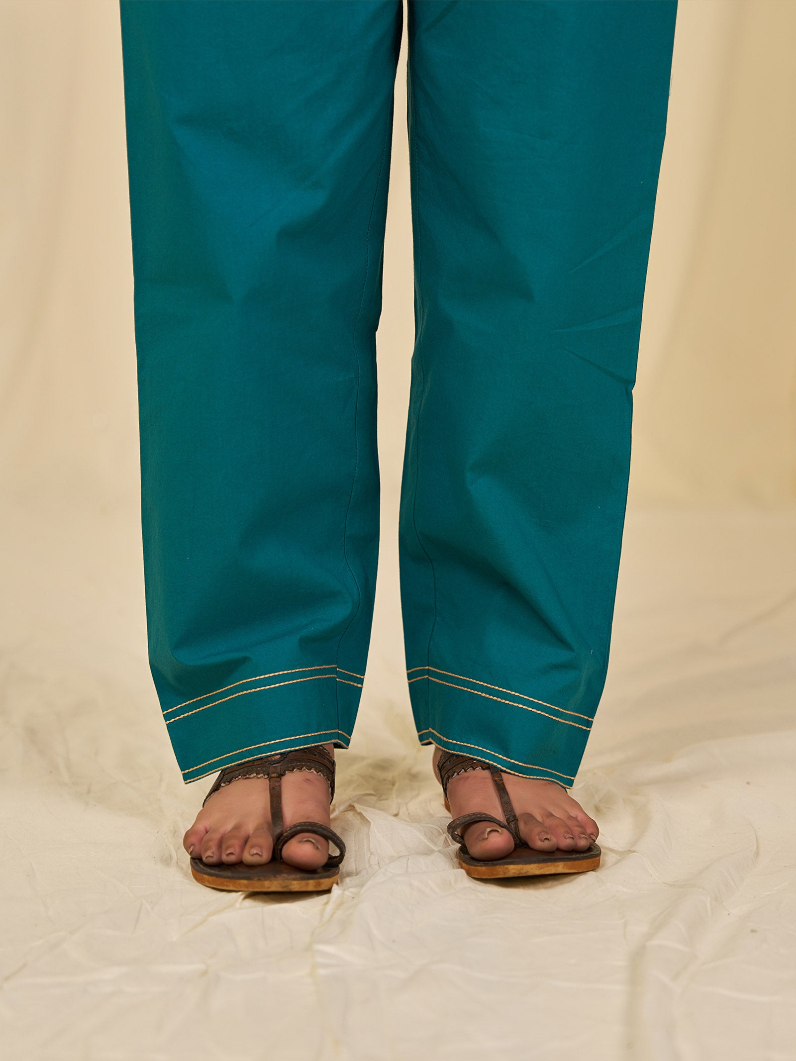 Bottle Jazz Cotton Straight Pants