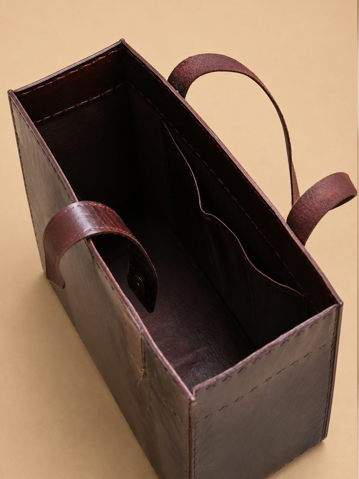 Brown Tote Leather Bag - Medium