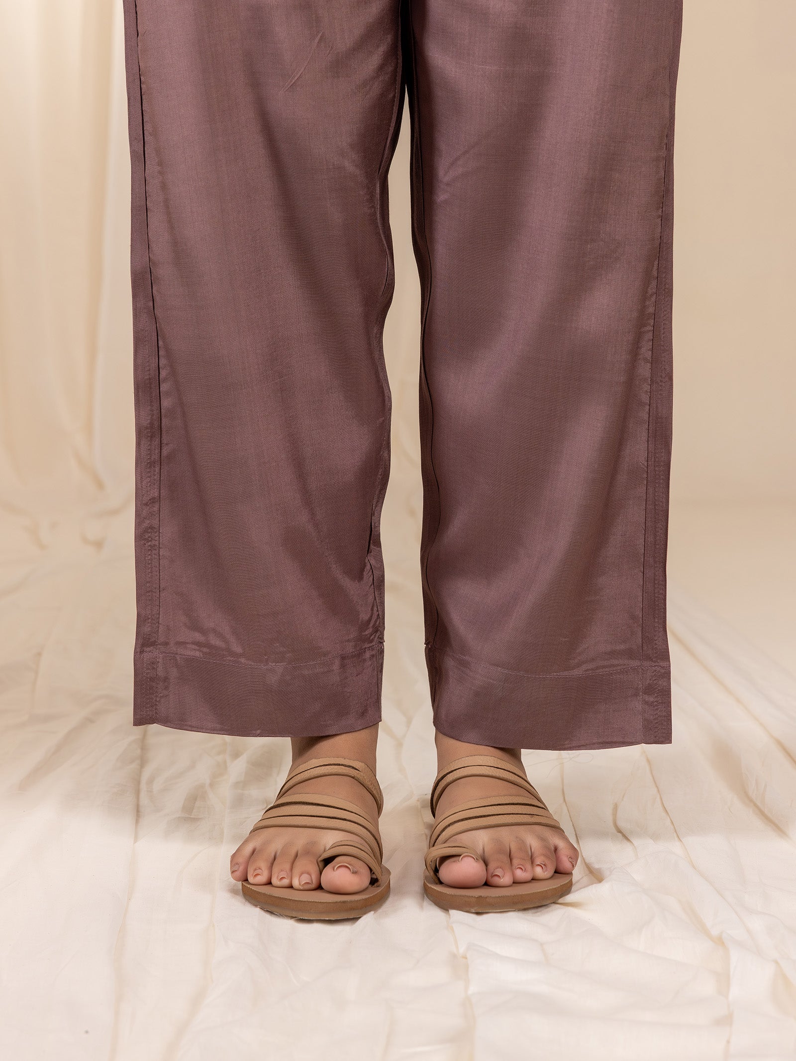 Brunette Bamboo Silk Straight Pants