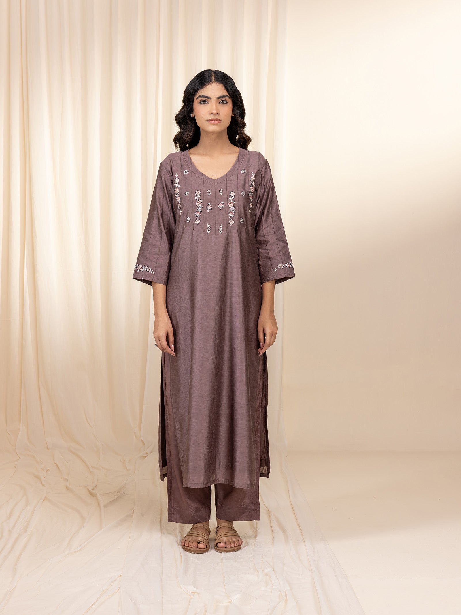Brunette Chanderi Kurta
