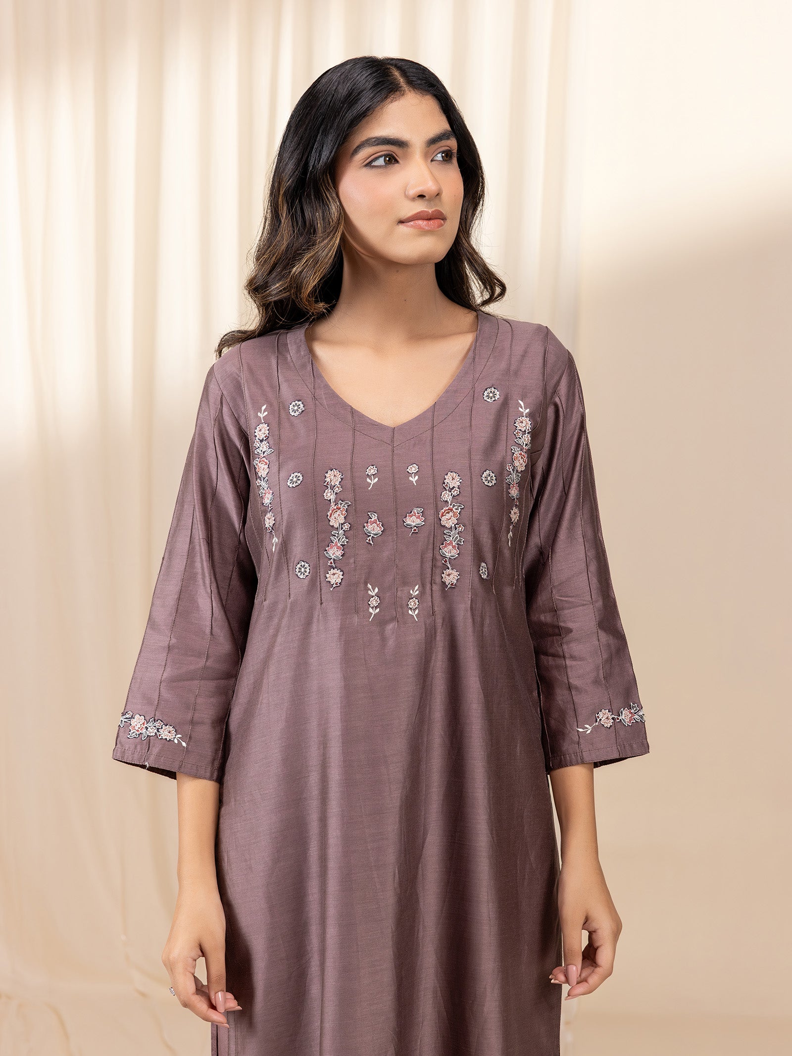 Brunette Chanderi Kurta