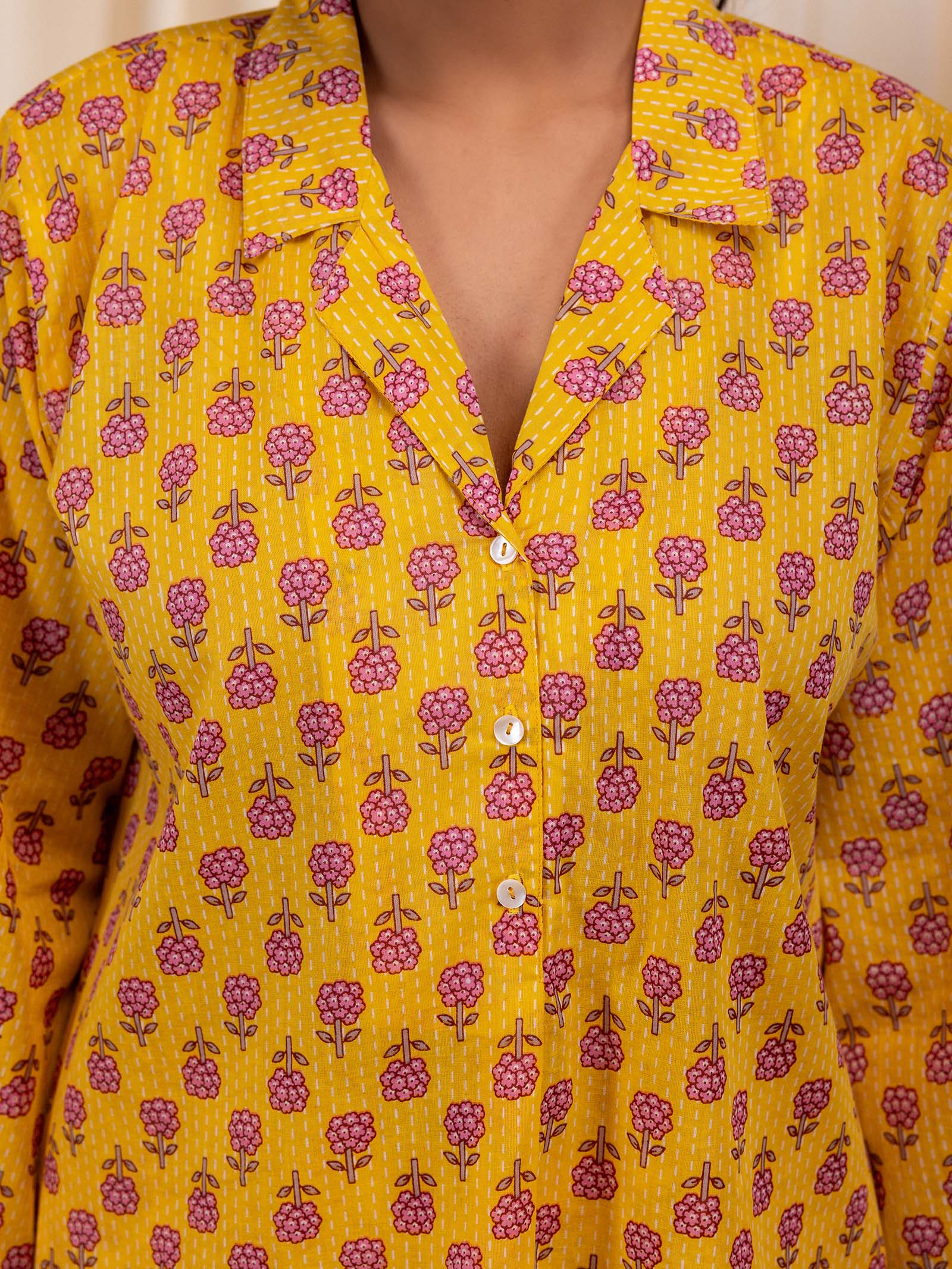 Buttercup Blush Voile Night Suit