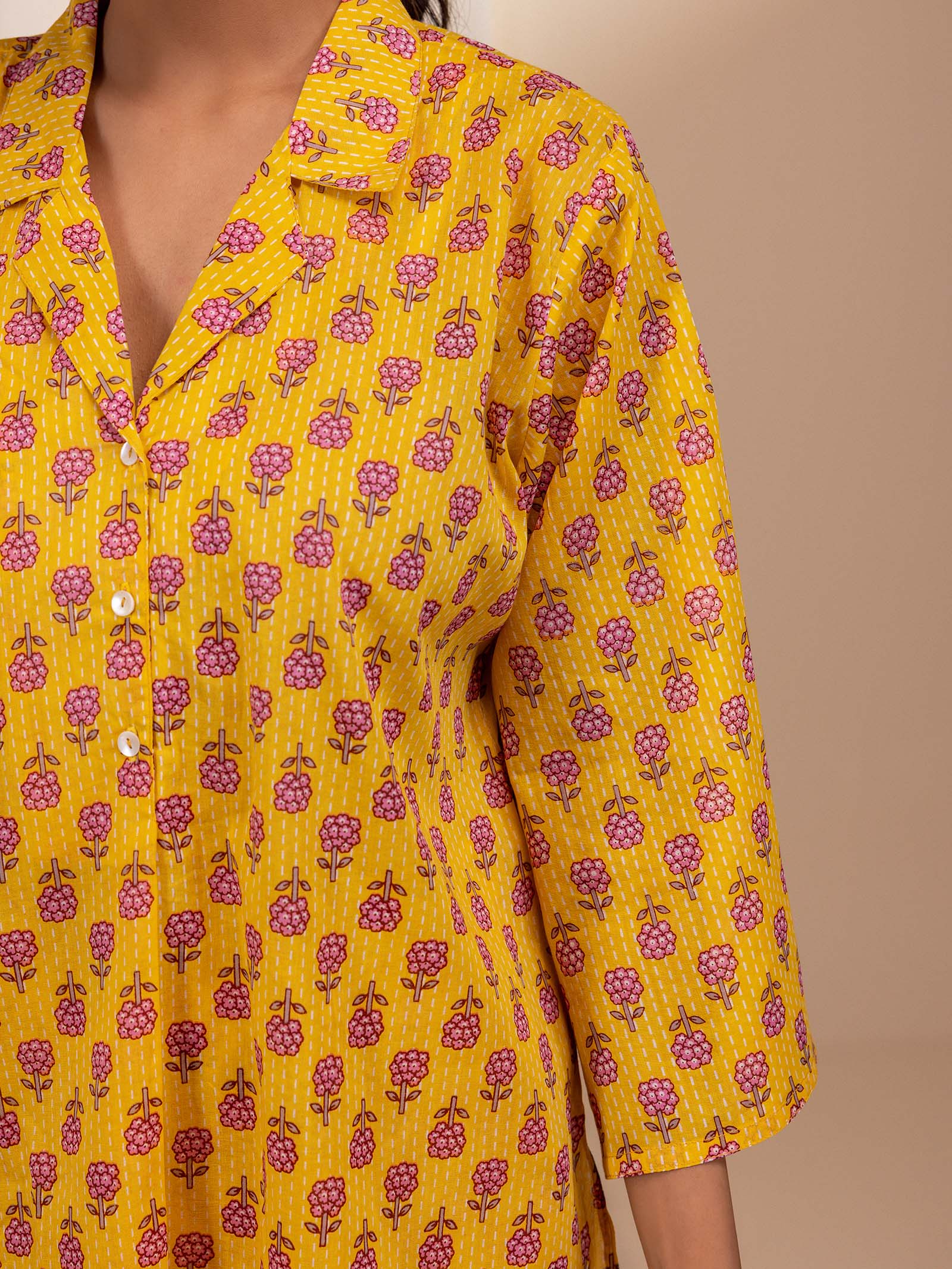 Buttercup Blush Voile Night Suit