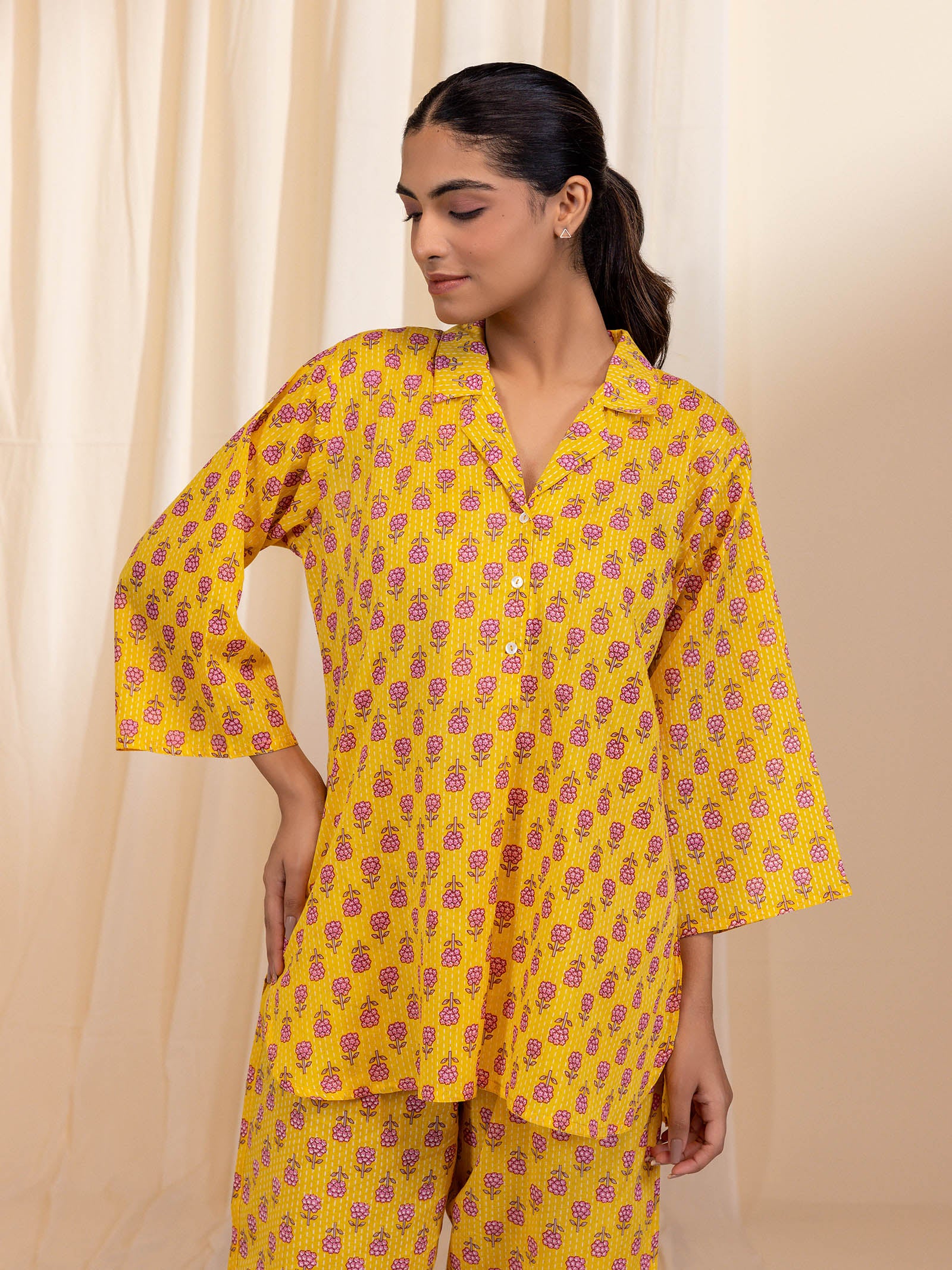 Buttercup Blush Voile Night Suit
