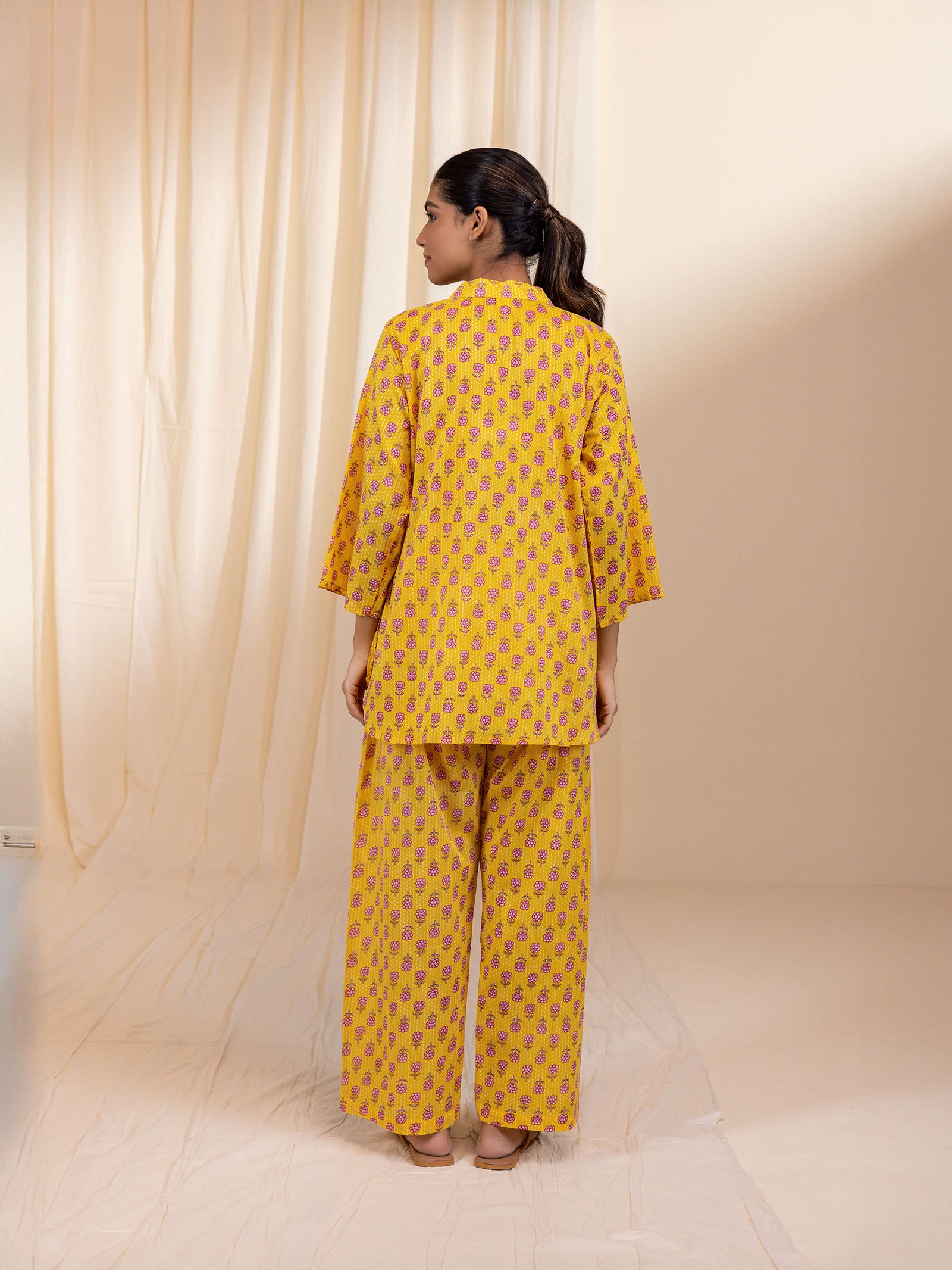 Buttercup Blush Voile Night Suit