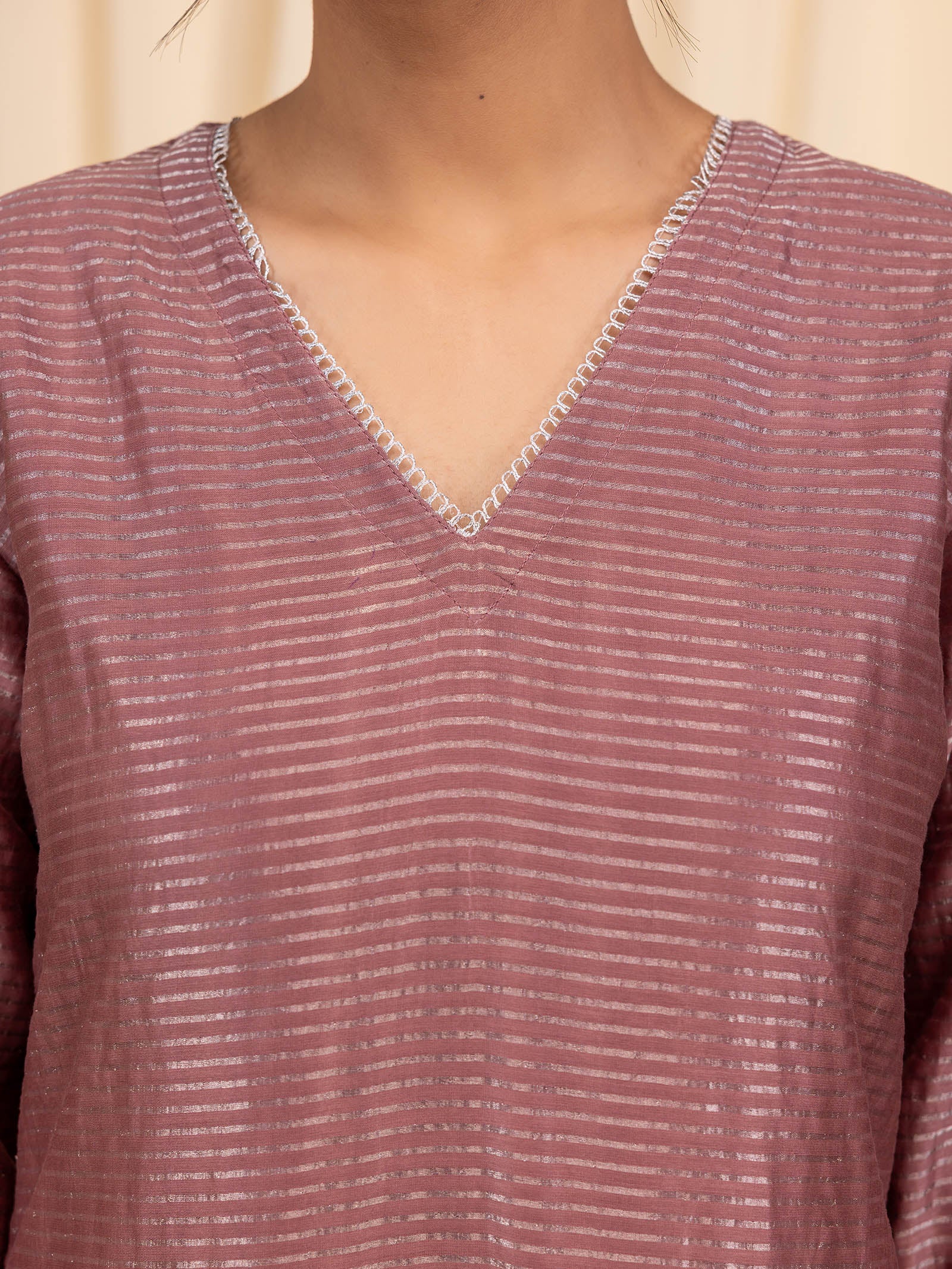 Celebration Dusty Rose Chanderi Kurta