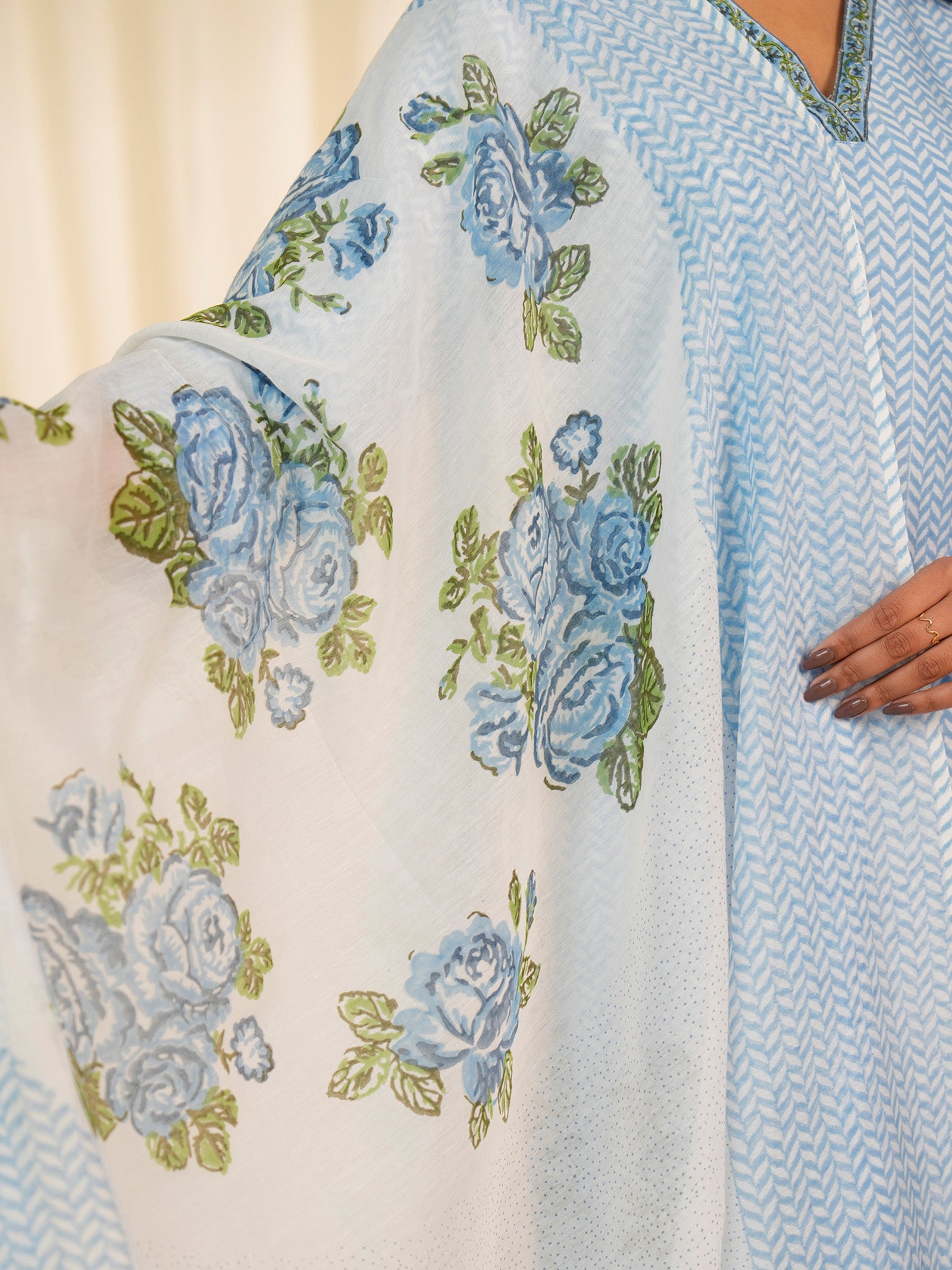 Celeste Aasmani Chanderi Dupatta