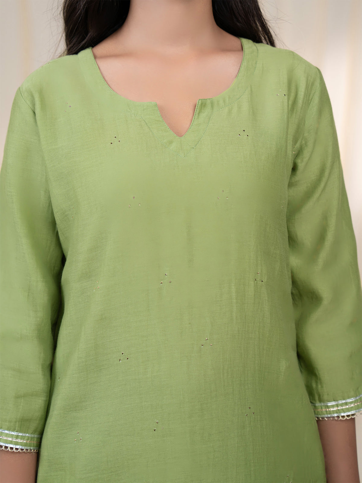 Chama-Cham Sage Chanderi Kurta