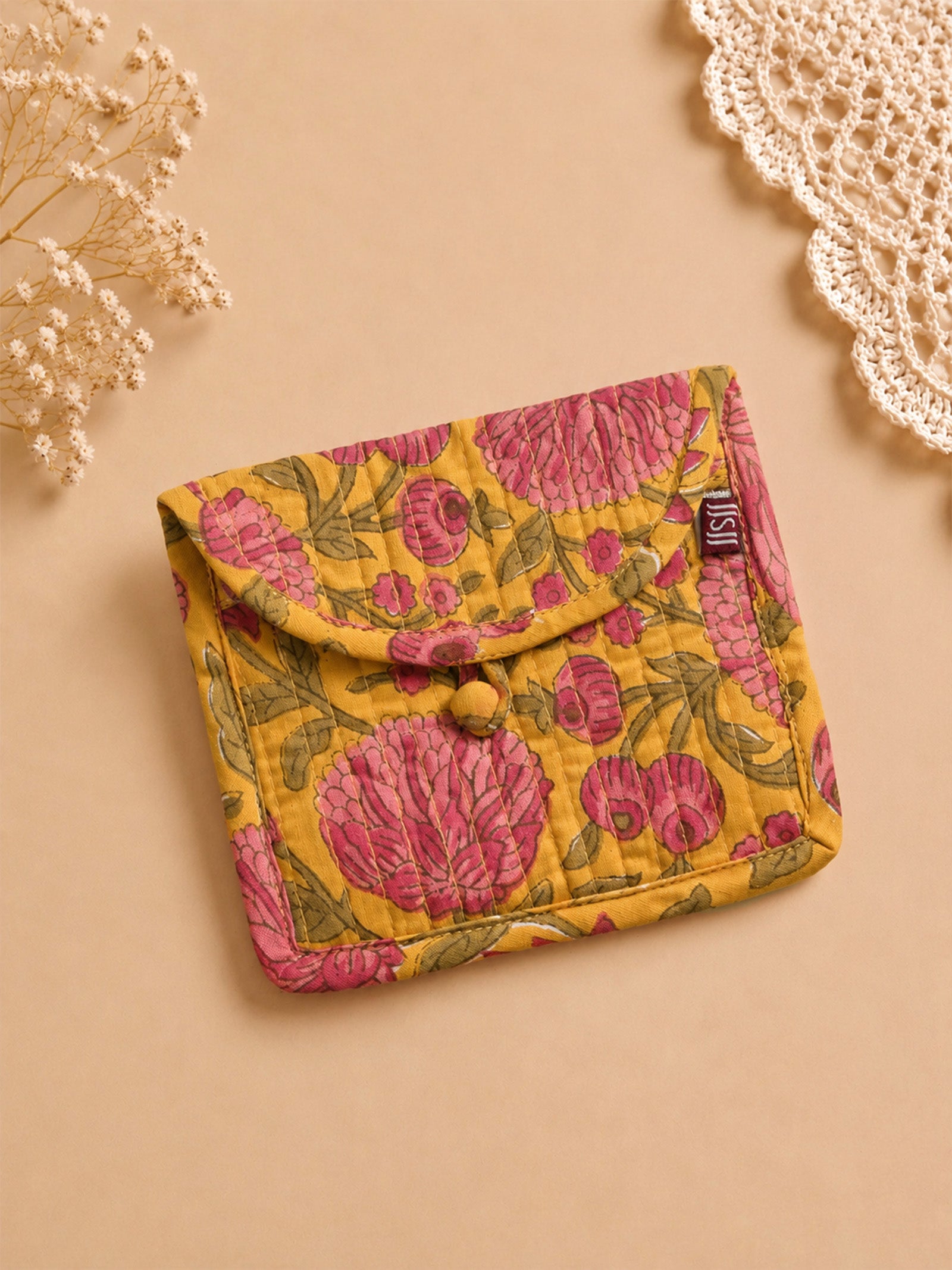 Chrysanthemum Quilted Coin Purse