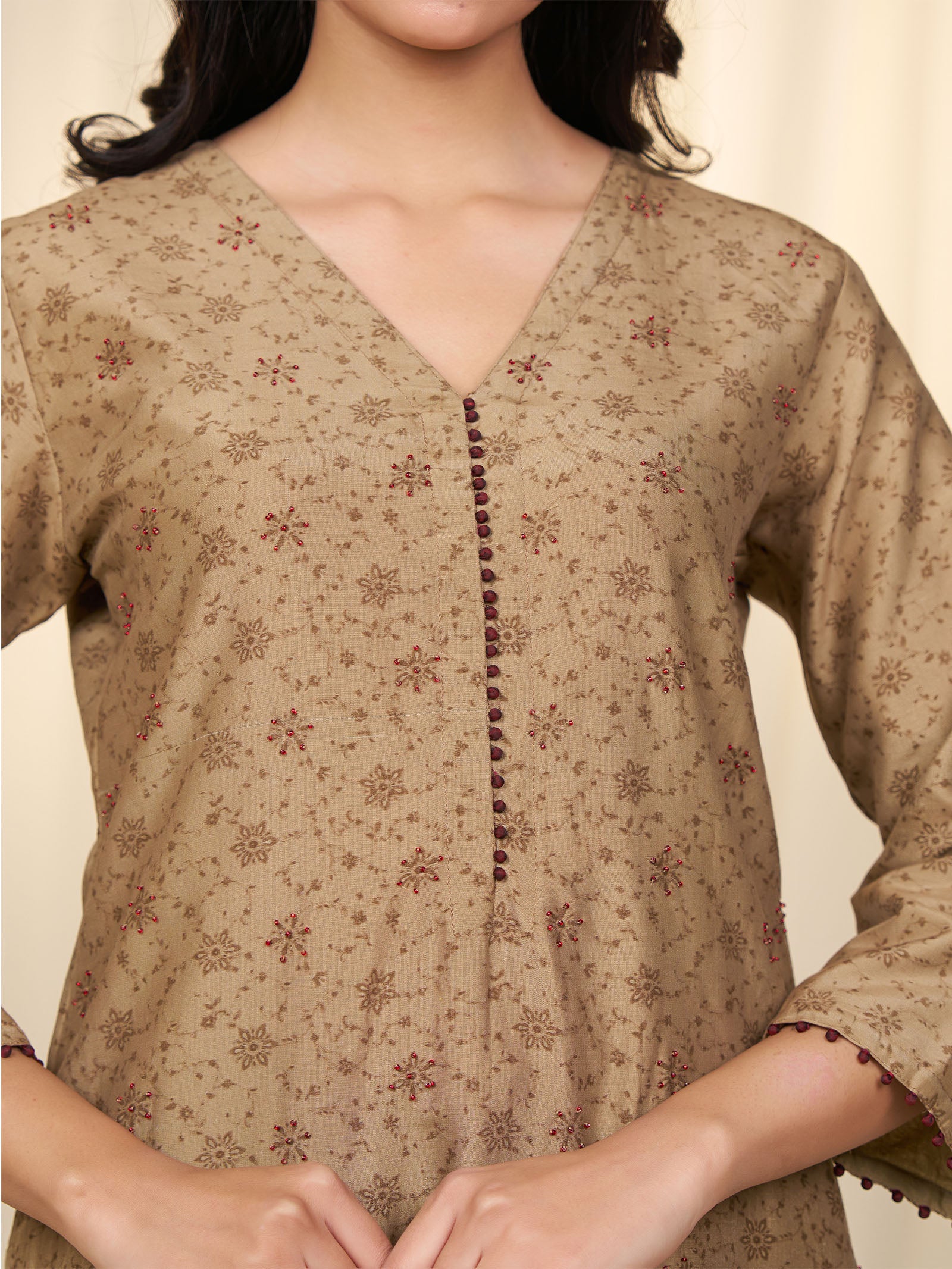 Cocoa Roots Chanderi Kurta