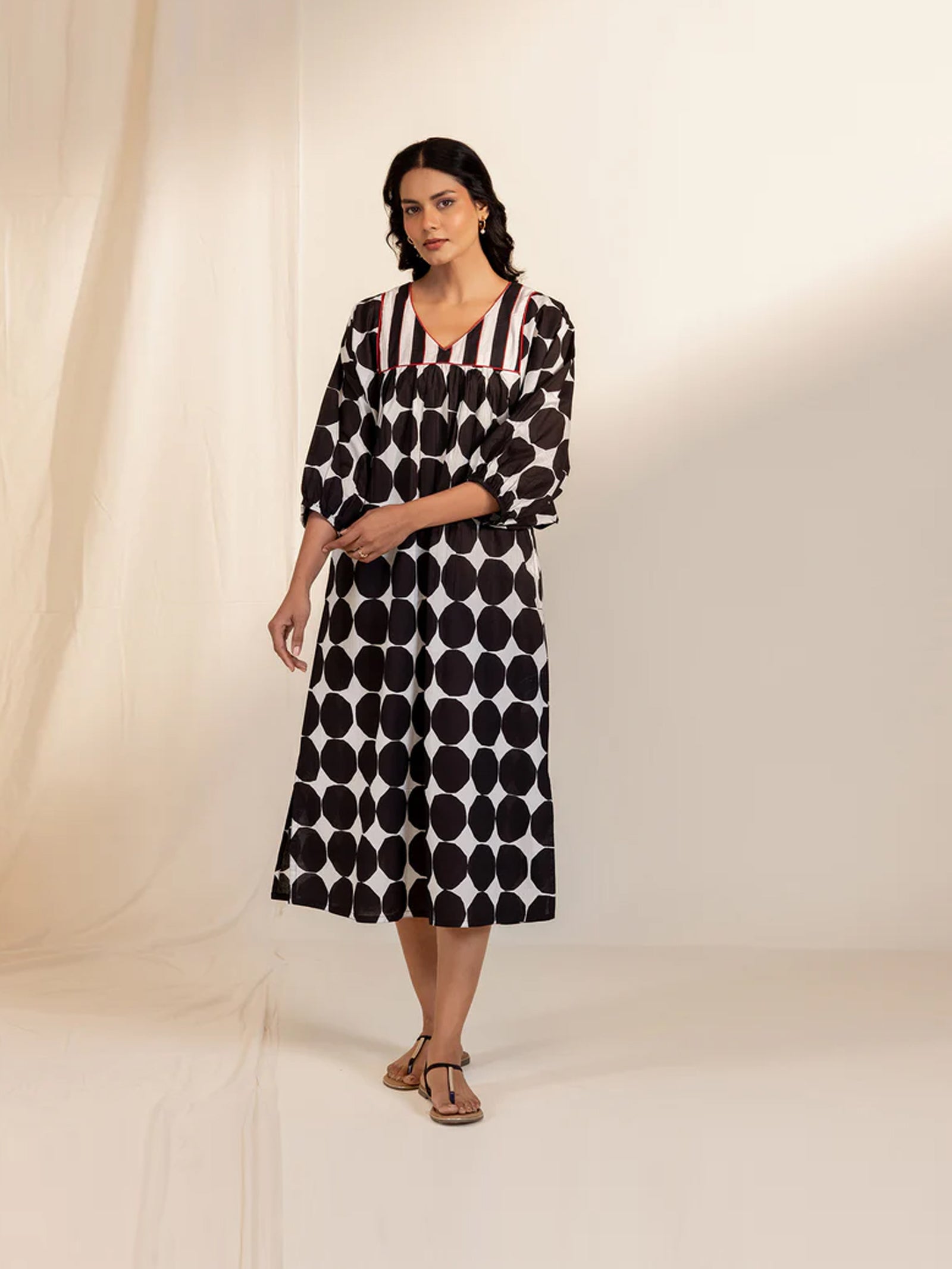 Colour Chrome Wing Cotton Dress