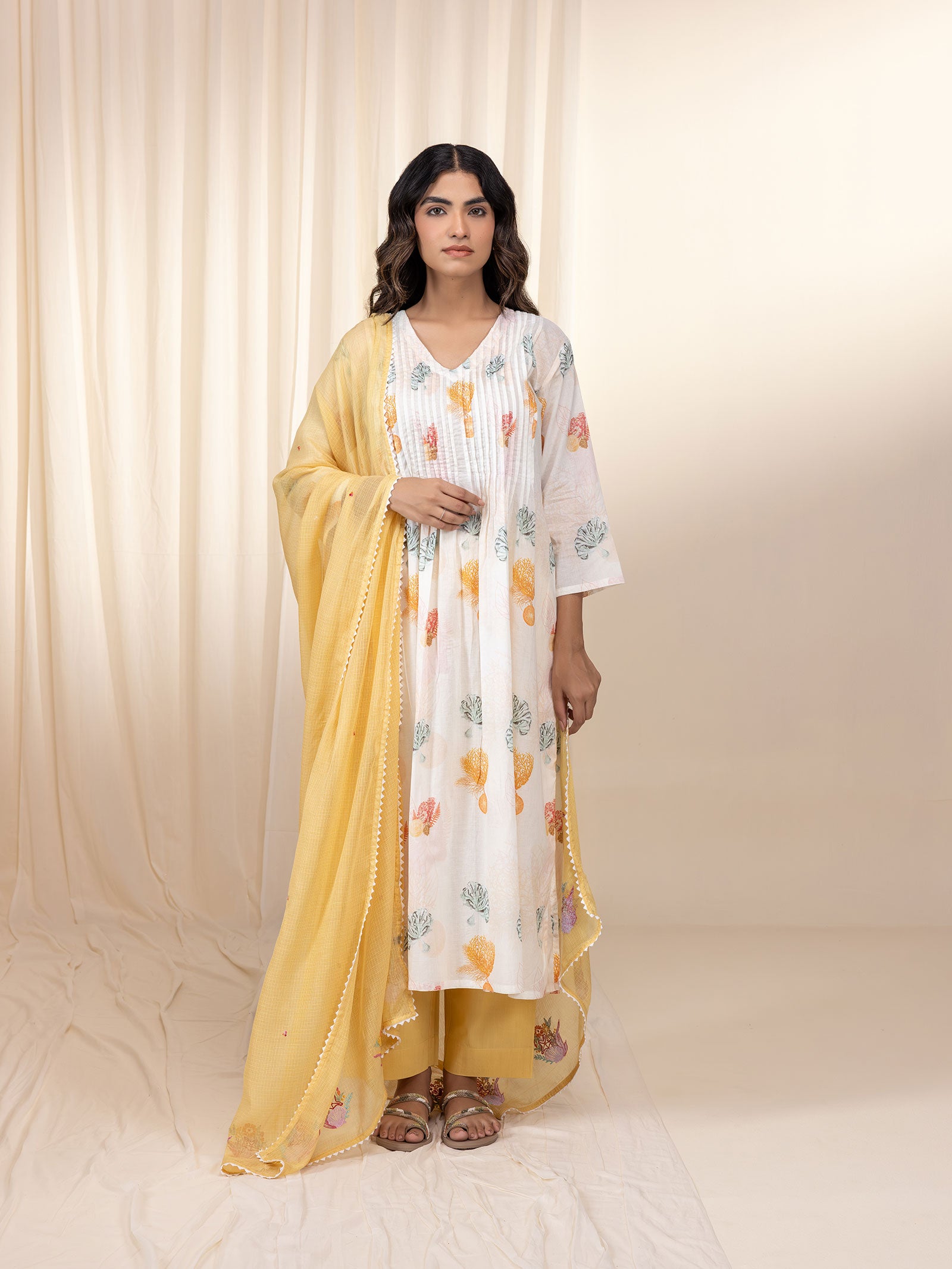 Coral Reef Cotton Kurta