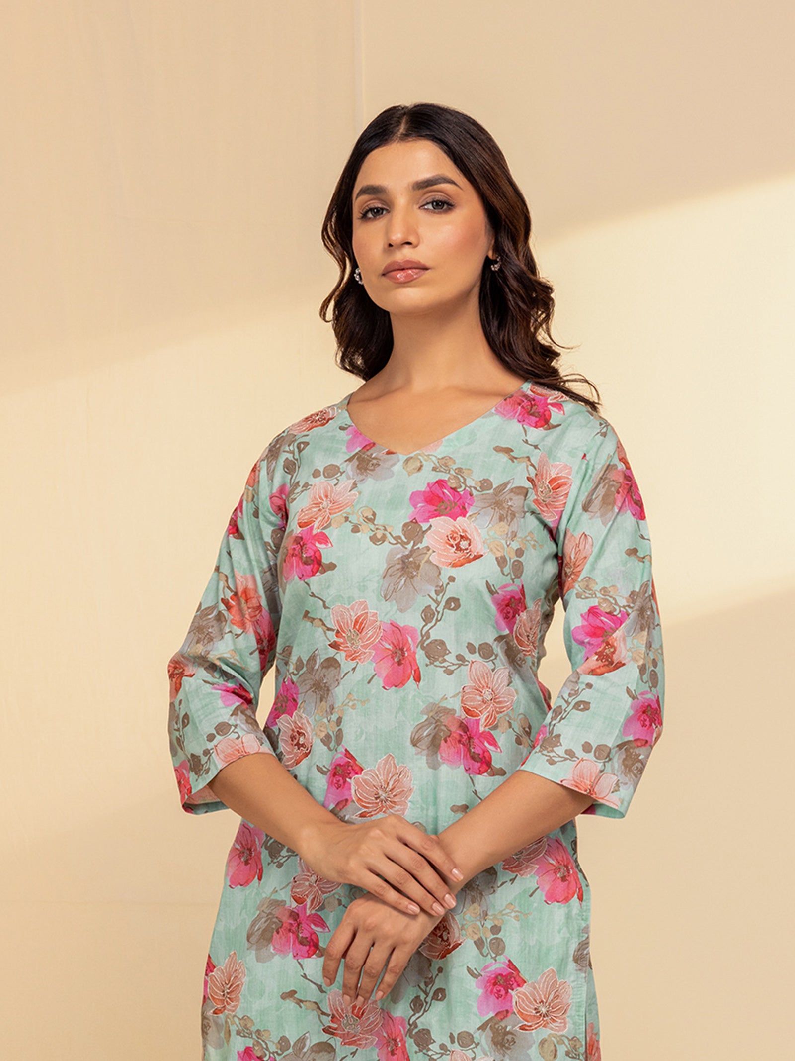 Coral Sea Cotton Kurta