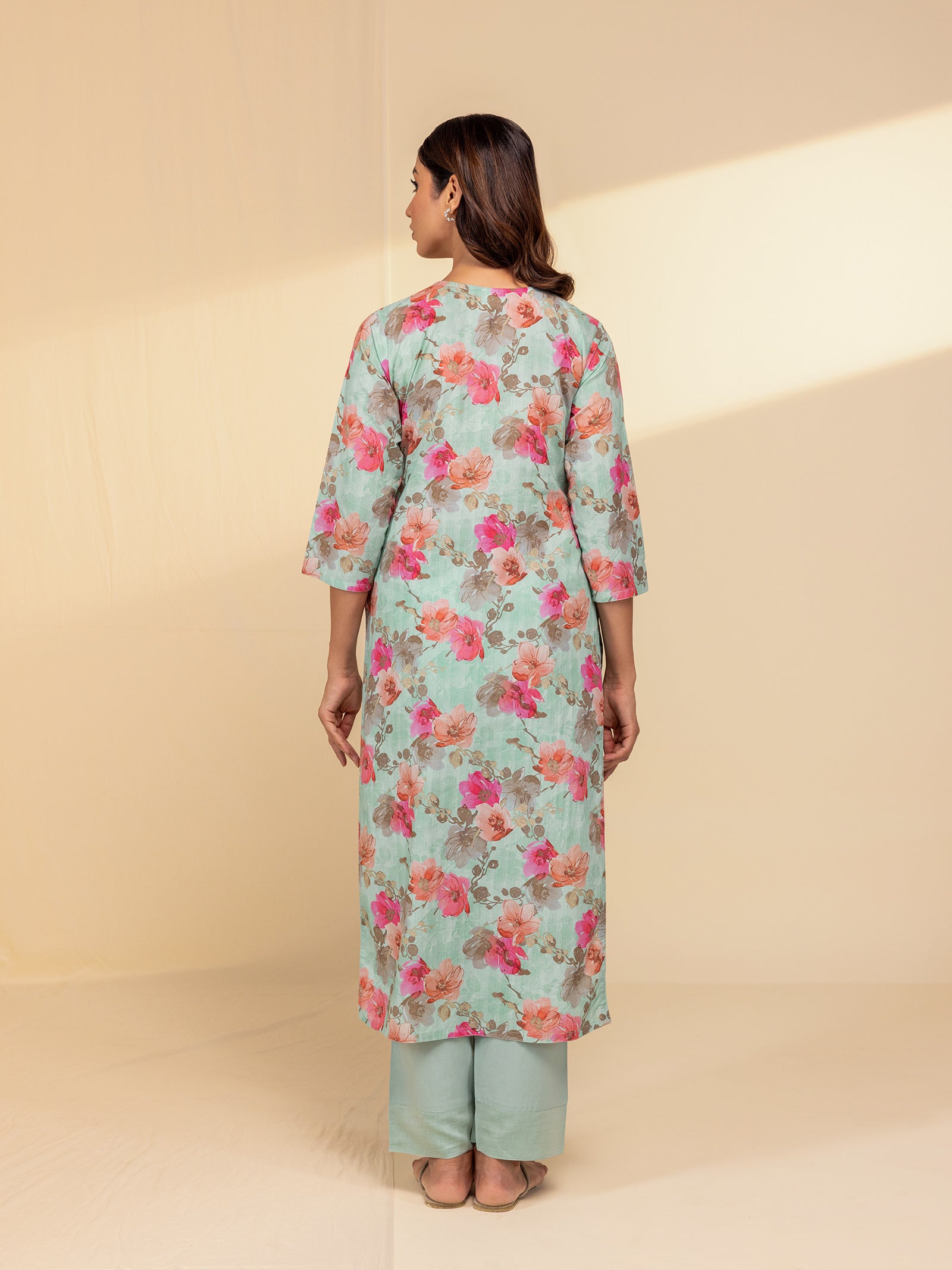 Coral Sea Cotton Kurta