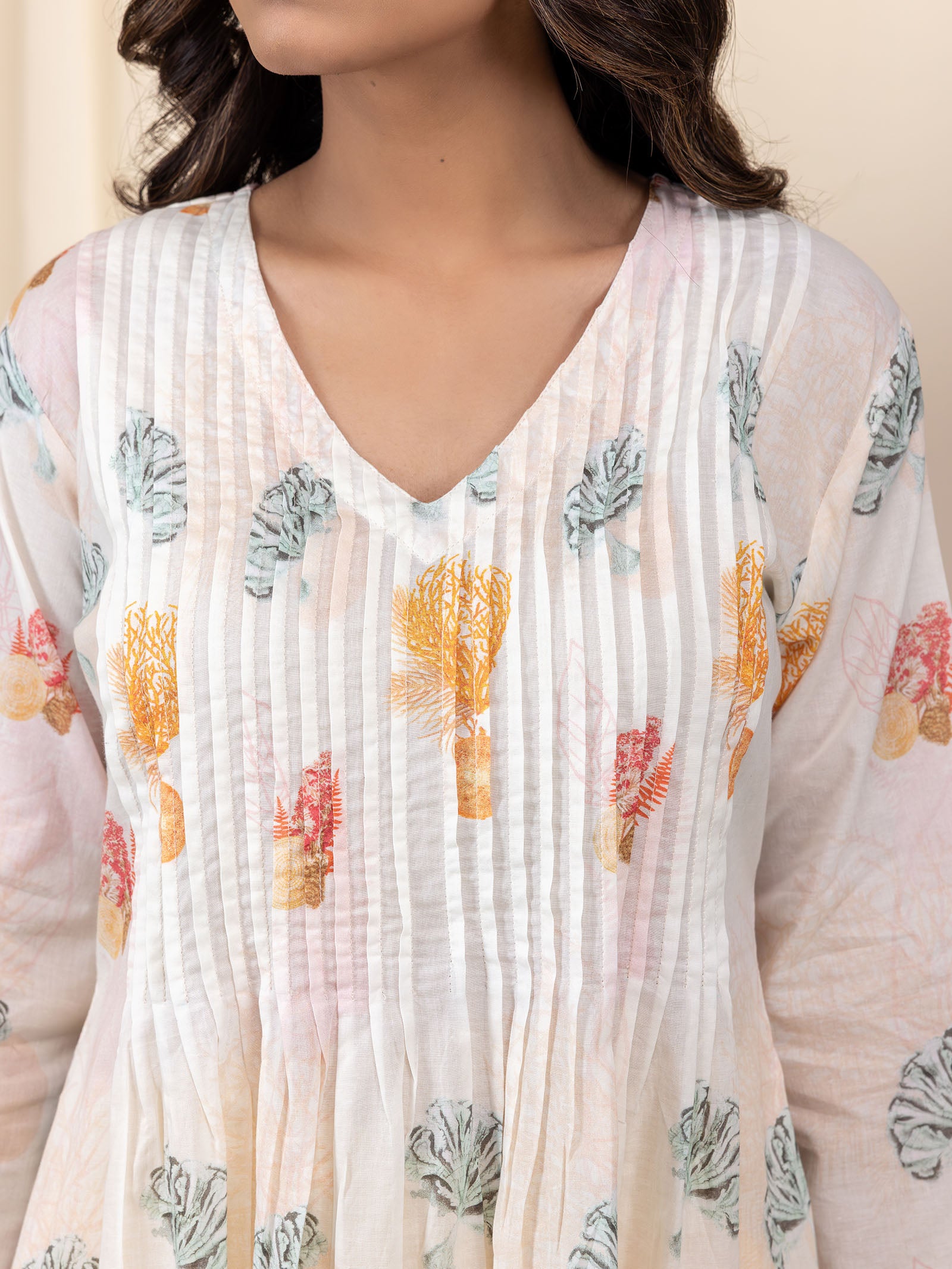Coral Reef Cotton Kurta