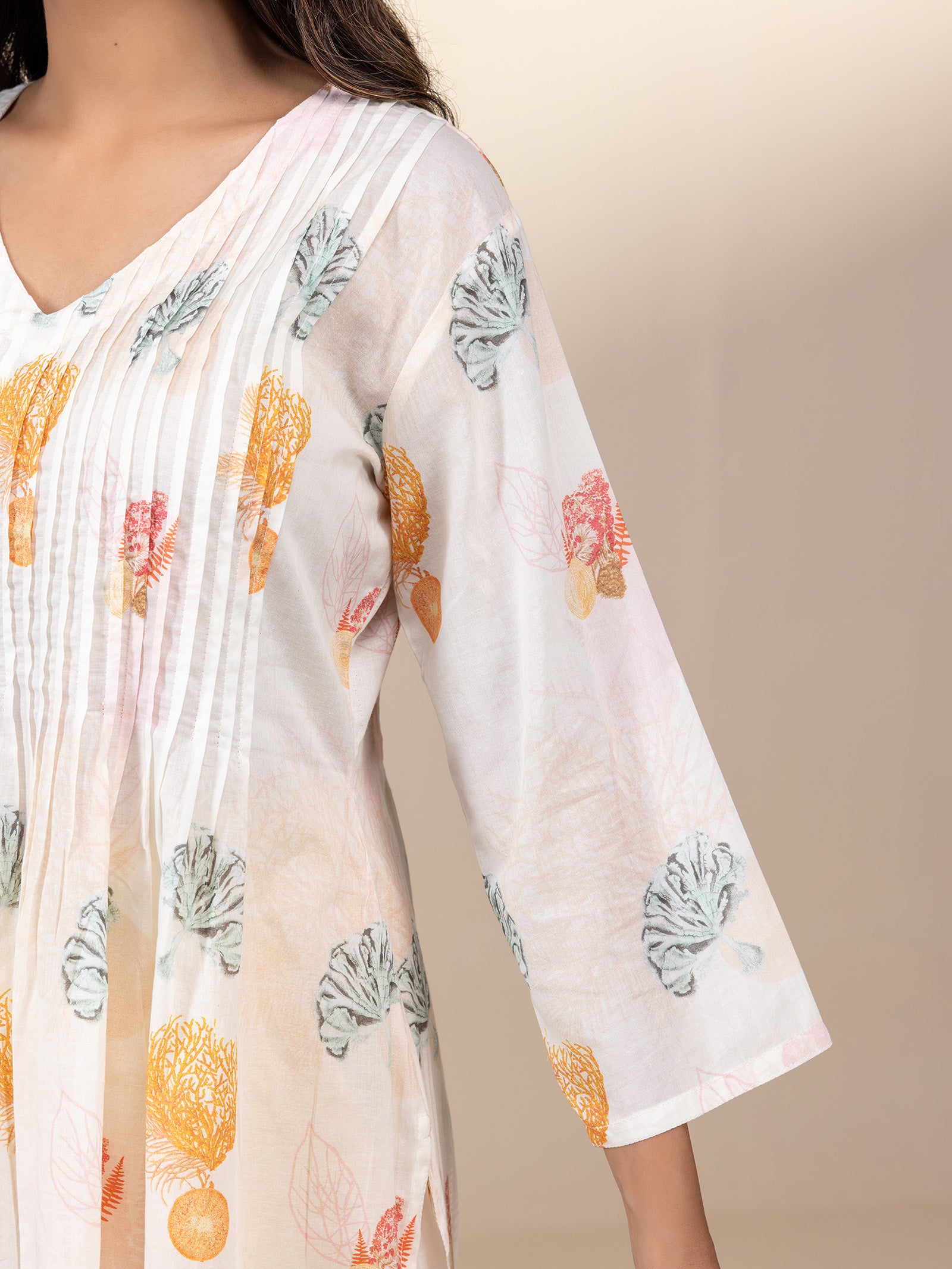 Coral Reef Cotton Kurta