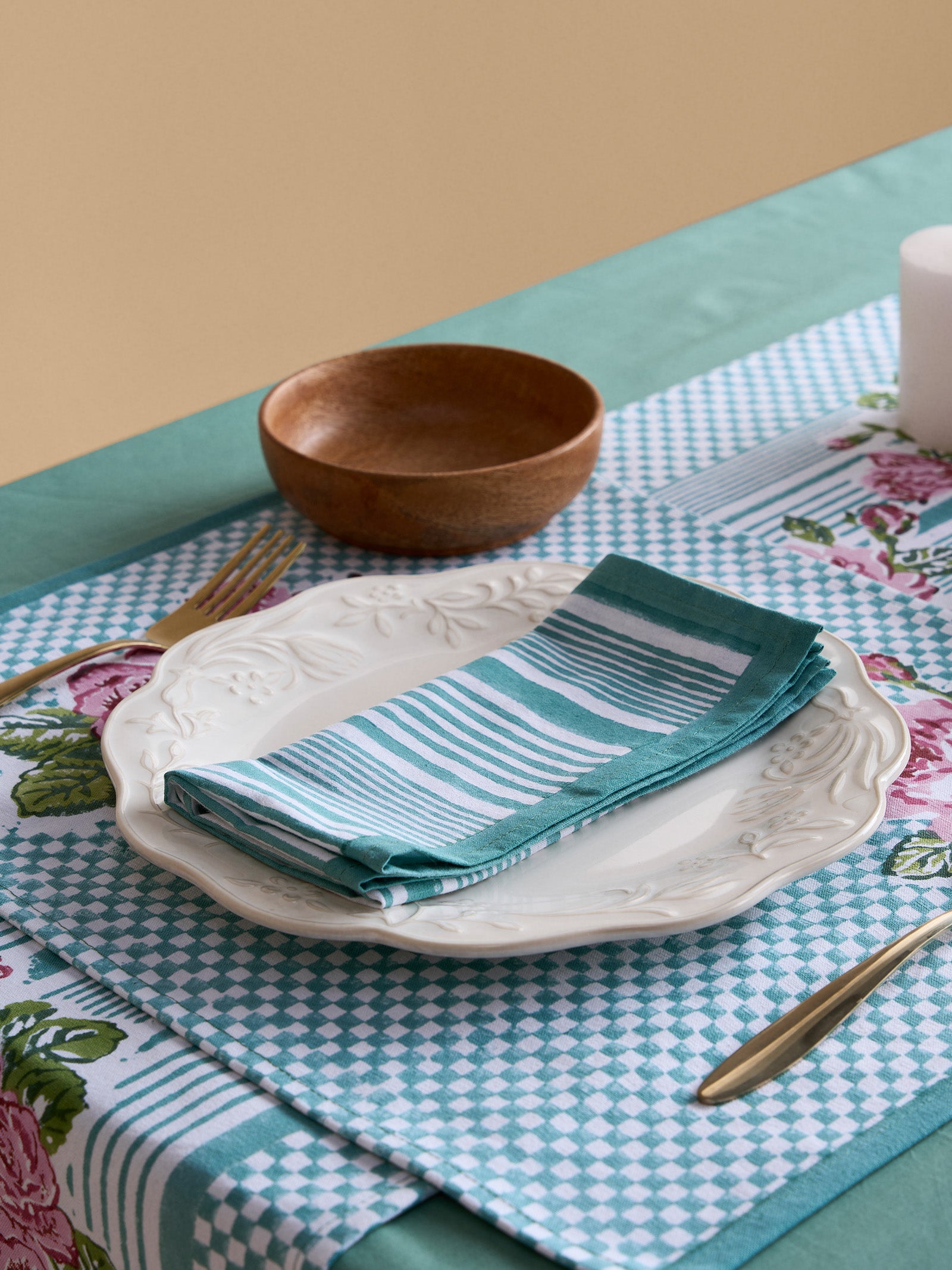 Cottage Rose Dinner Napkin (Set Of 6)