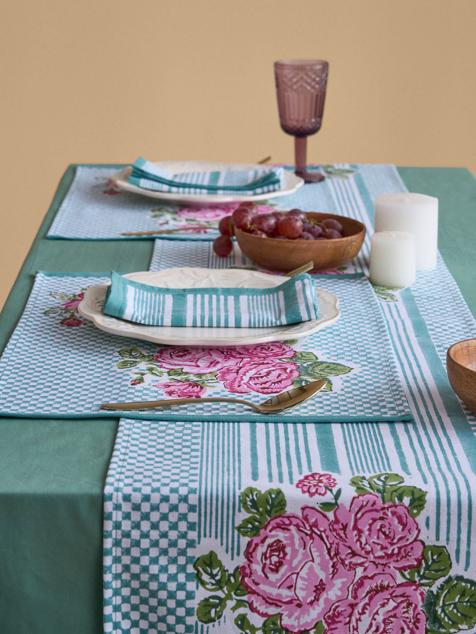 Cottage Rose Dinner Napkin (Set Of 6)