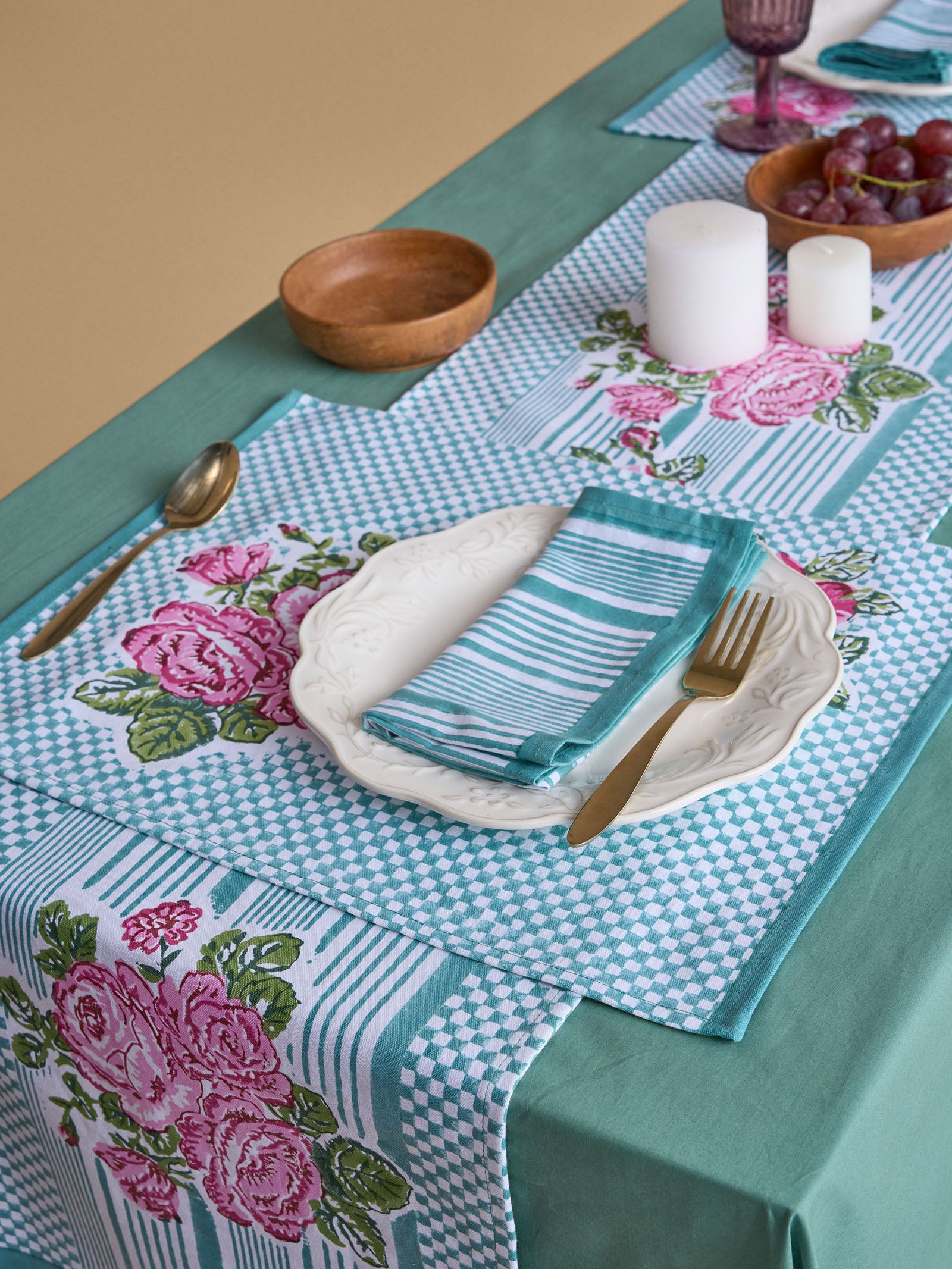 Cottage Rose Dinner Napkin (Set Of 6)