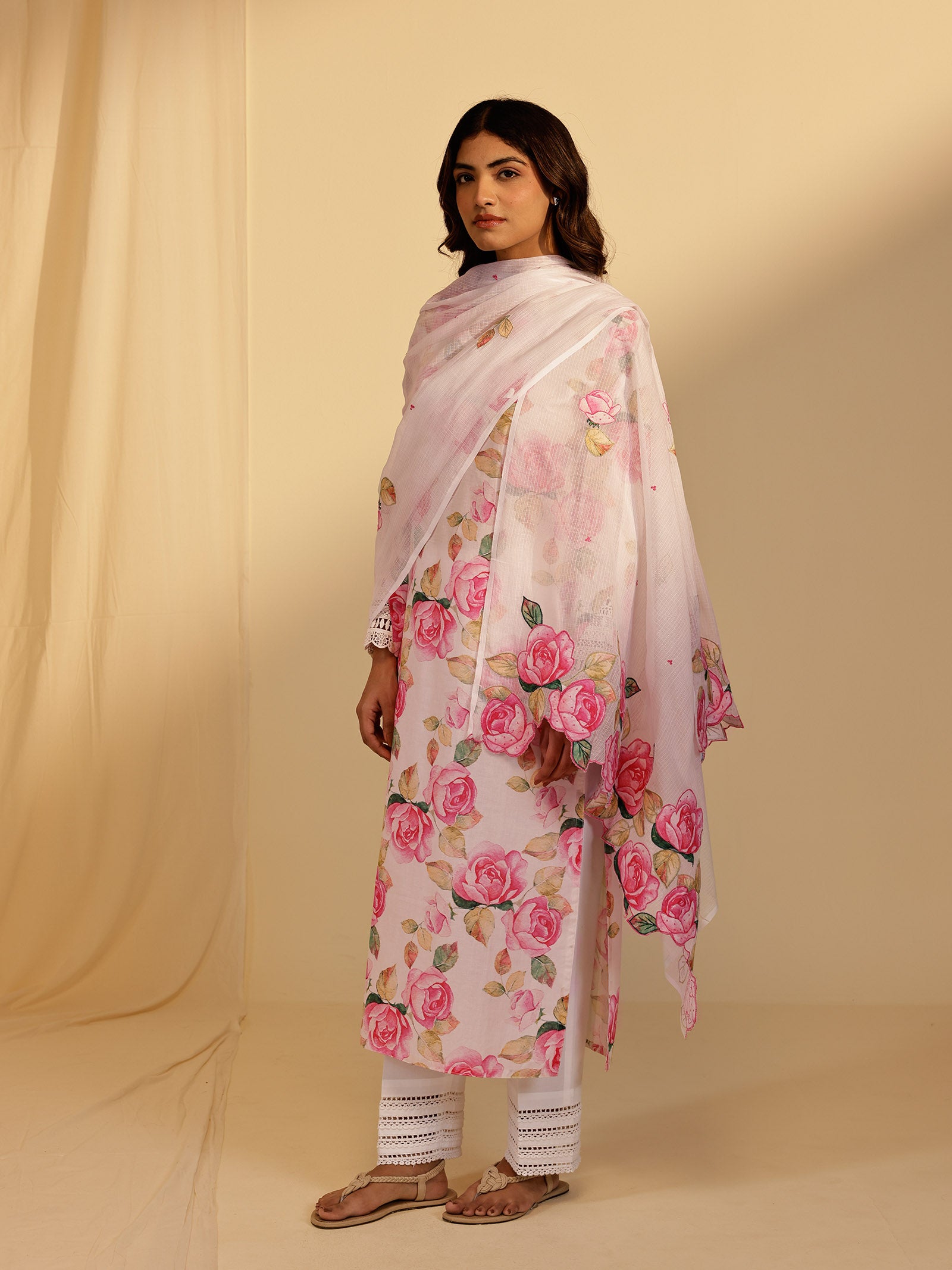 Bold And Beautiful Kota Dupatta - (Pink)