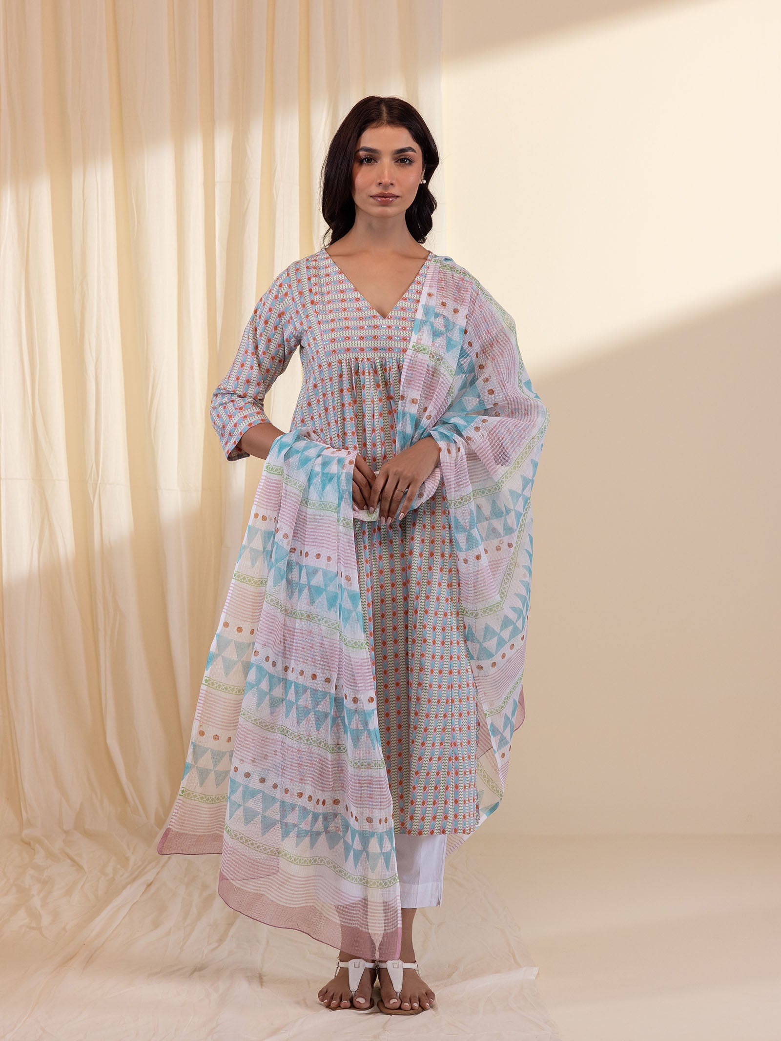 Rust Stone Kota Dupatta