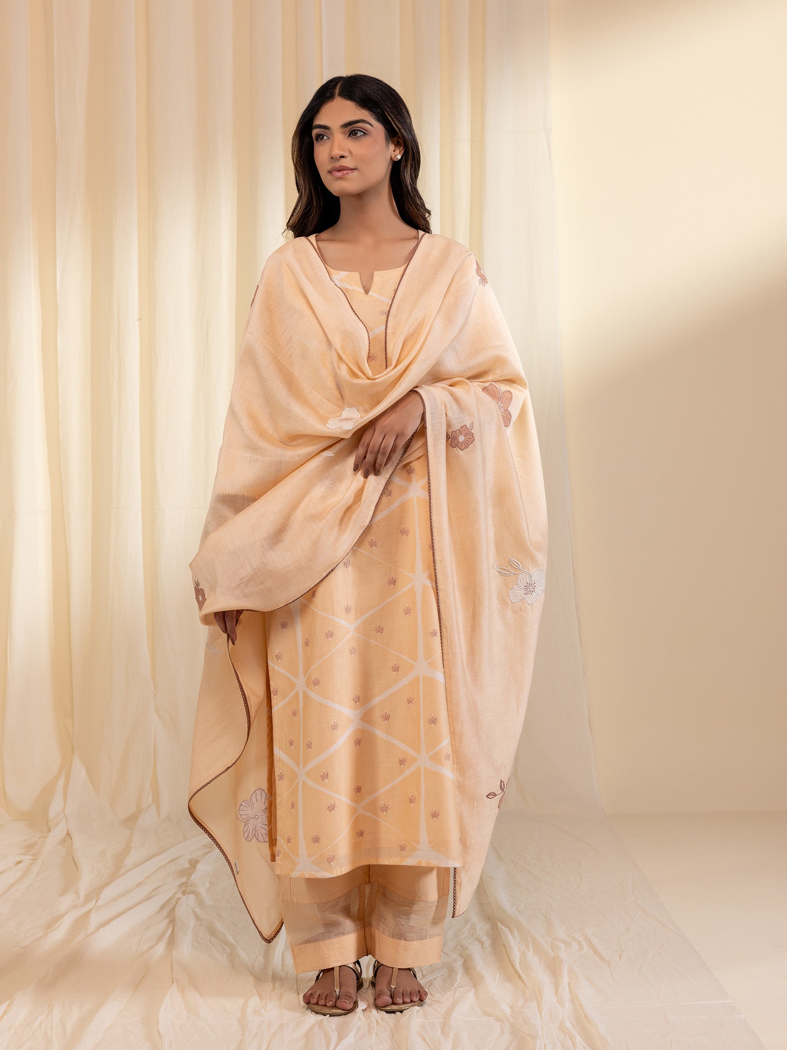 Skin Tones Porcelain Chanderi Dupatta