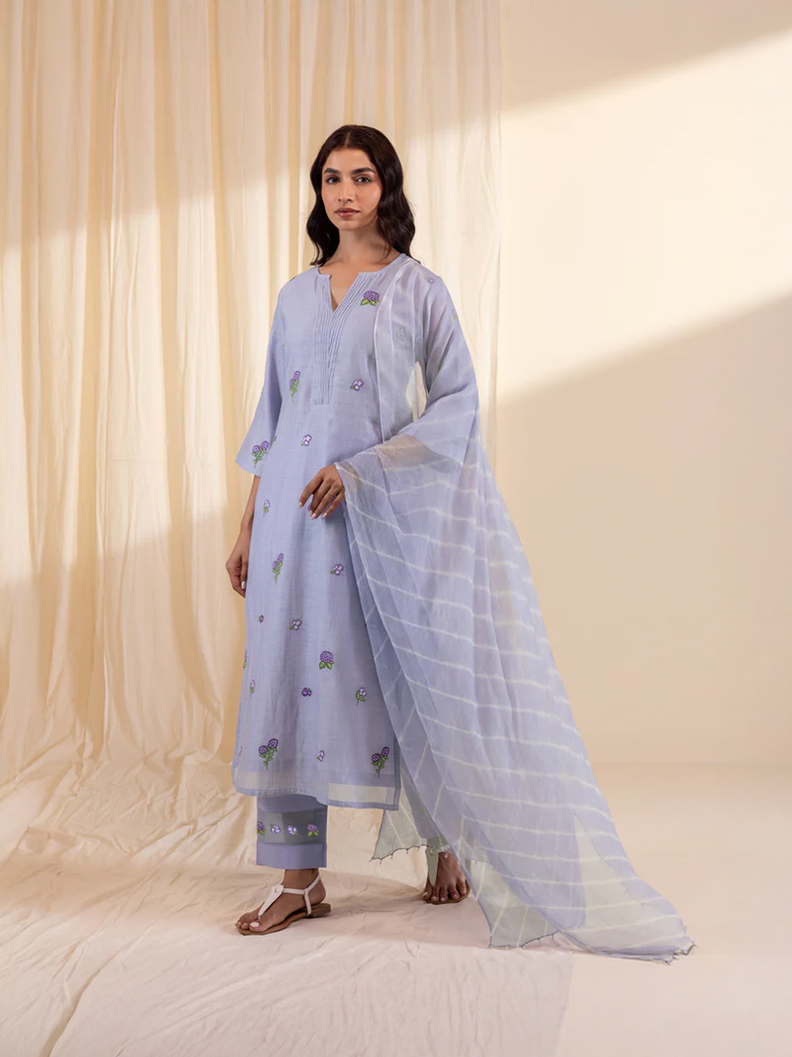 Alice In Wonderland Lilac Chiffon Dupatta
