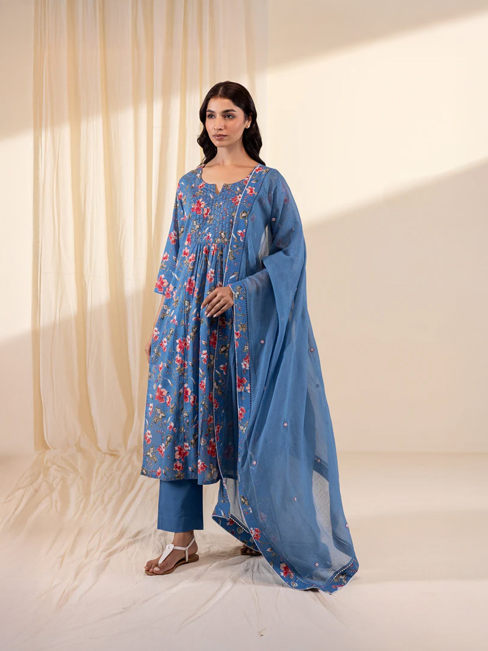 Cherry Splash Kota Dupatta