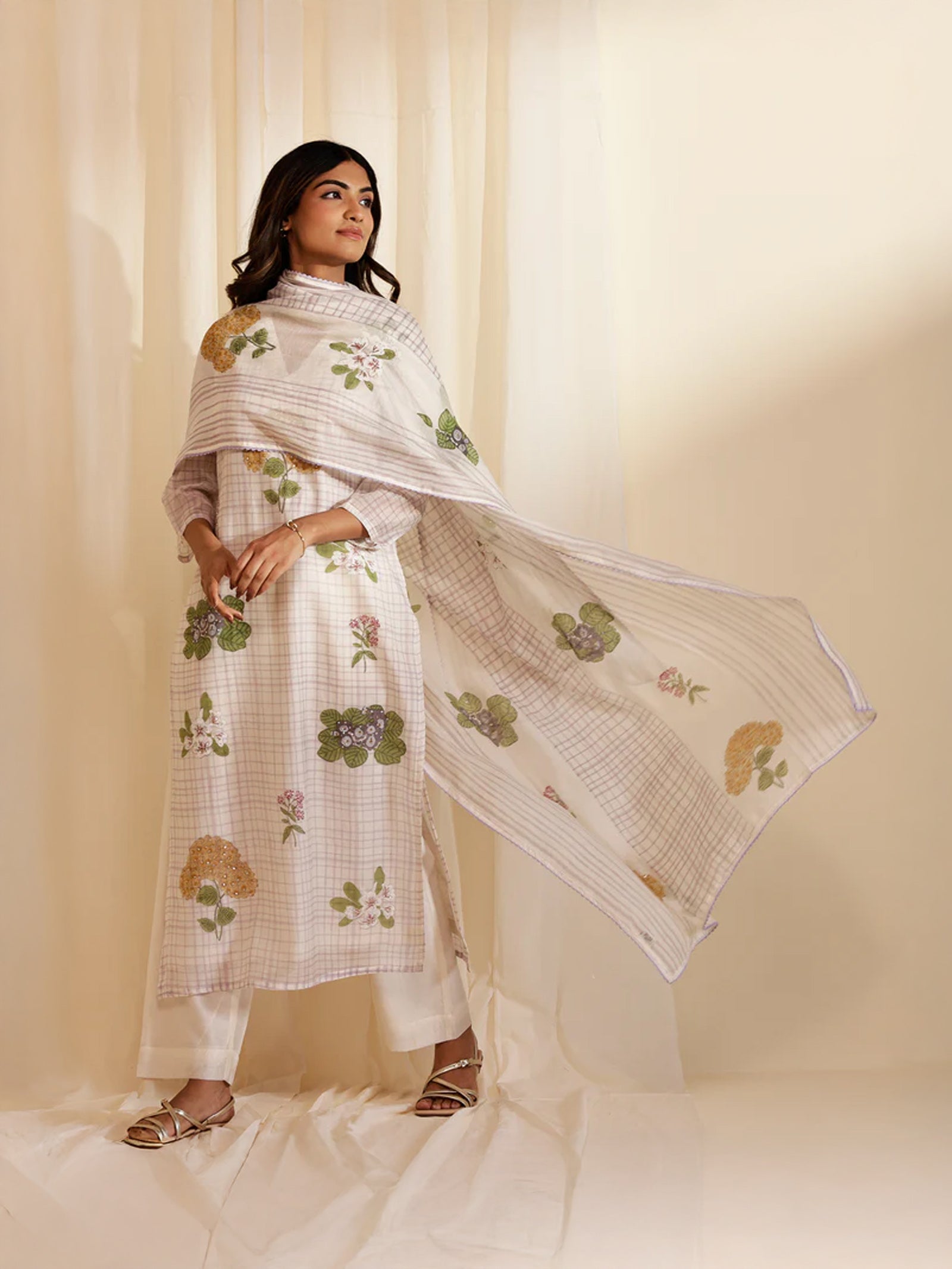 Fussy Fusion Lavender Chanderi Dupatta