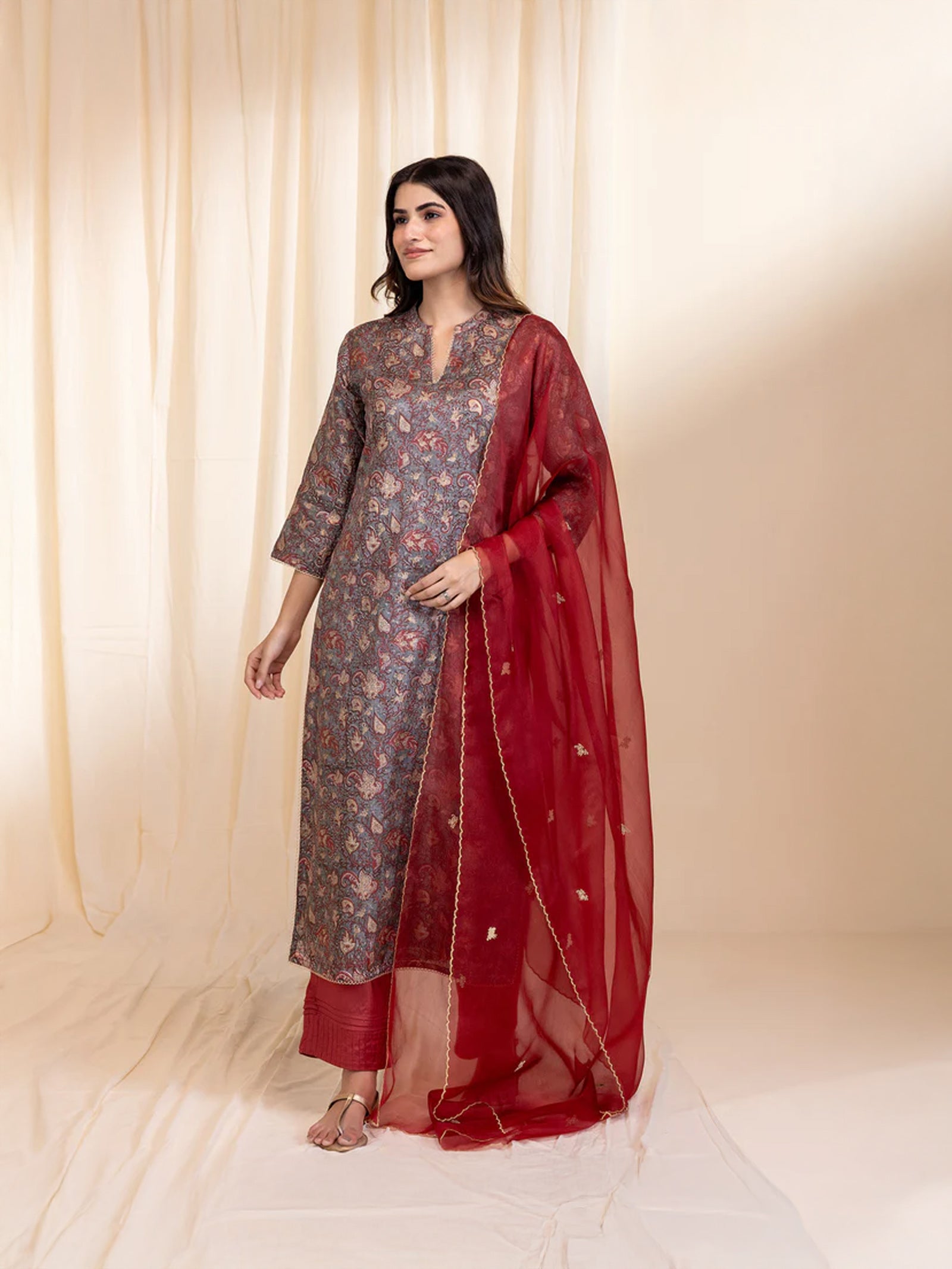 Golden Hues Organza Dupatta