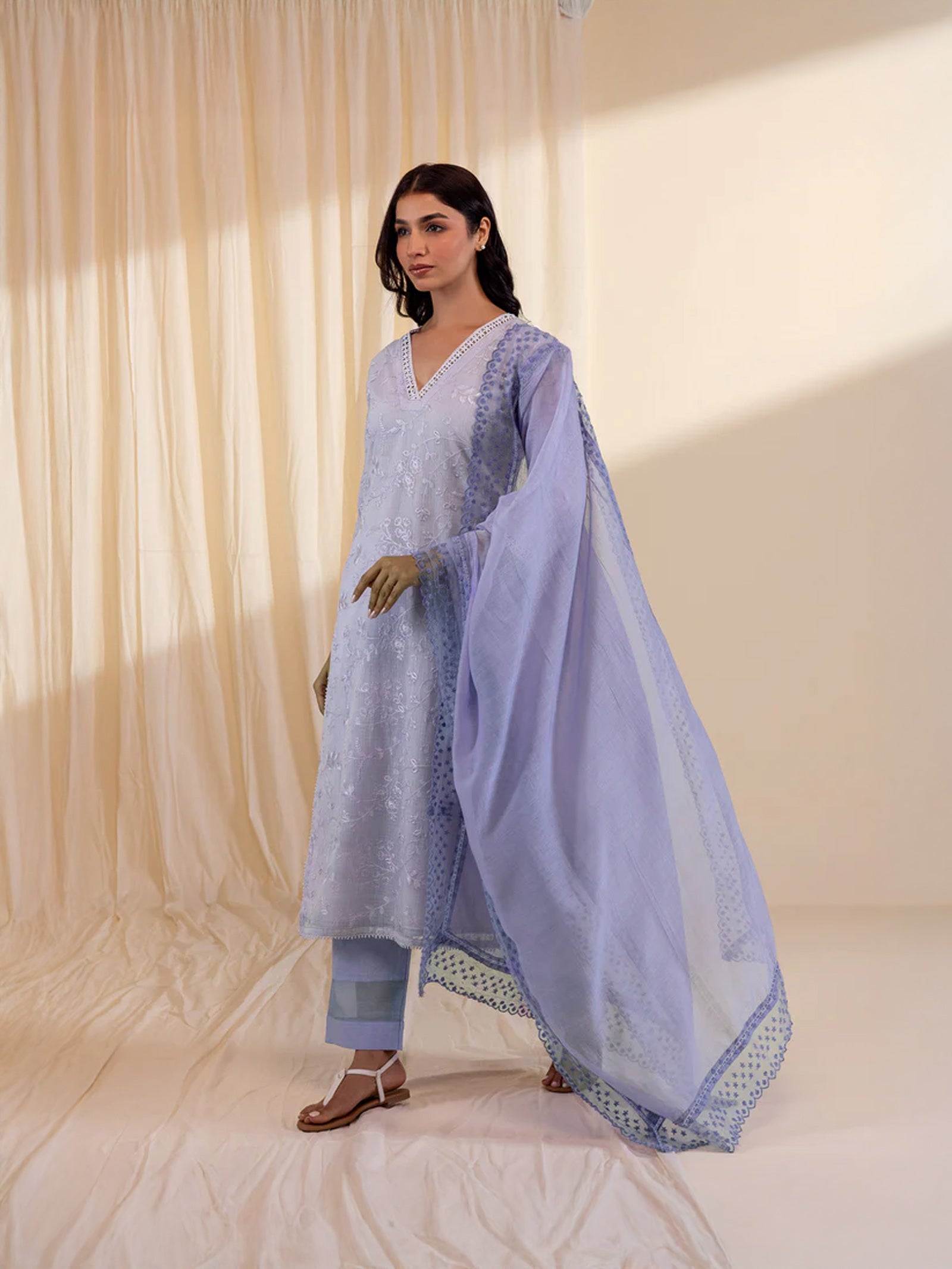 Kota Jaal Purple Chanderi Dupatta