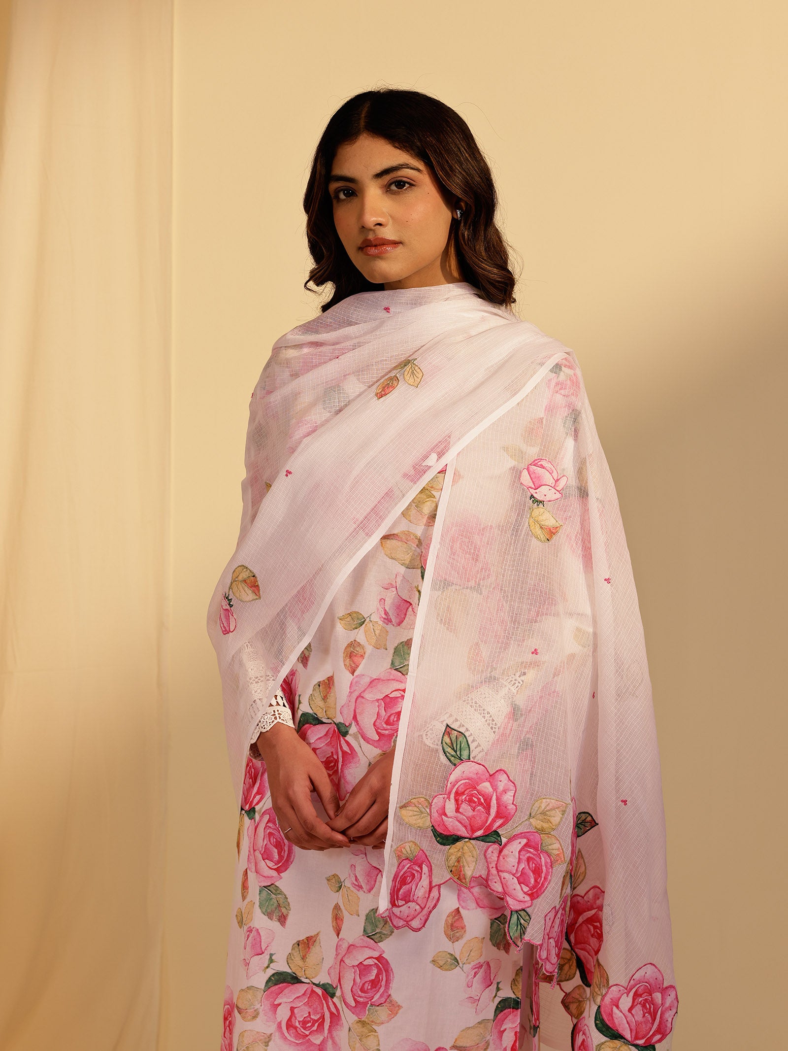 Bold And Beautiful Kota Dupatta - (Pink)