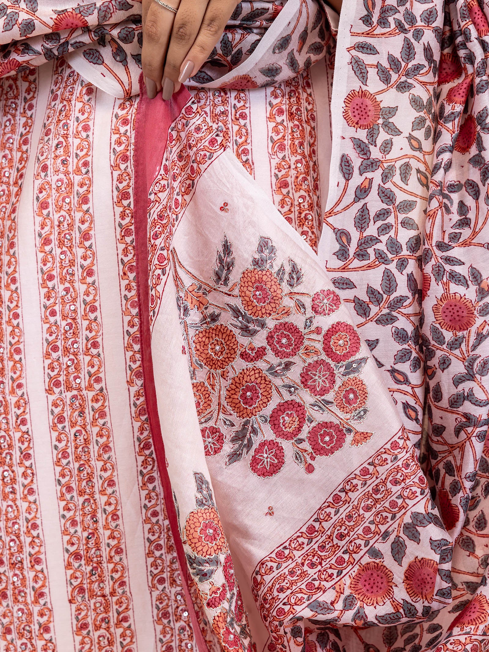 Butter and Blush Chanderi Dupatta