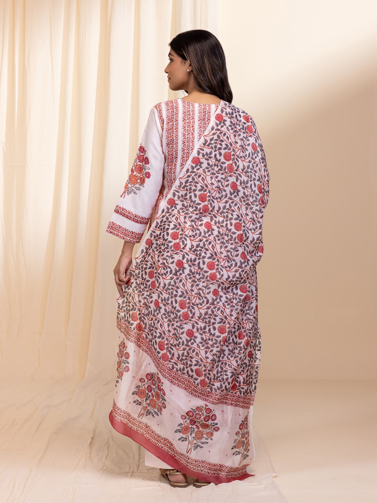 Butter and Blush Chanderi Dupatta