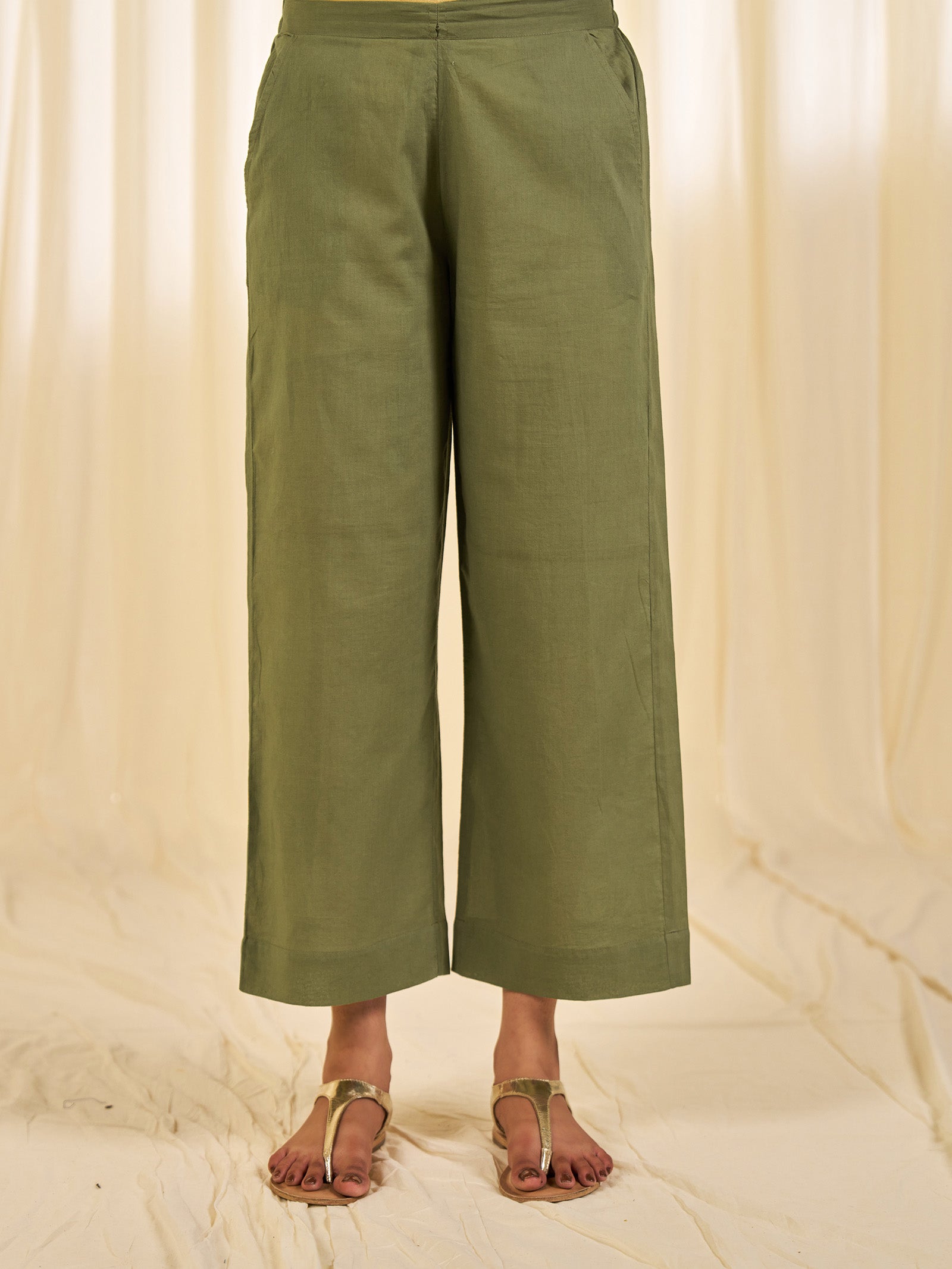 Olive Green - Island Moss Voile Pants